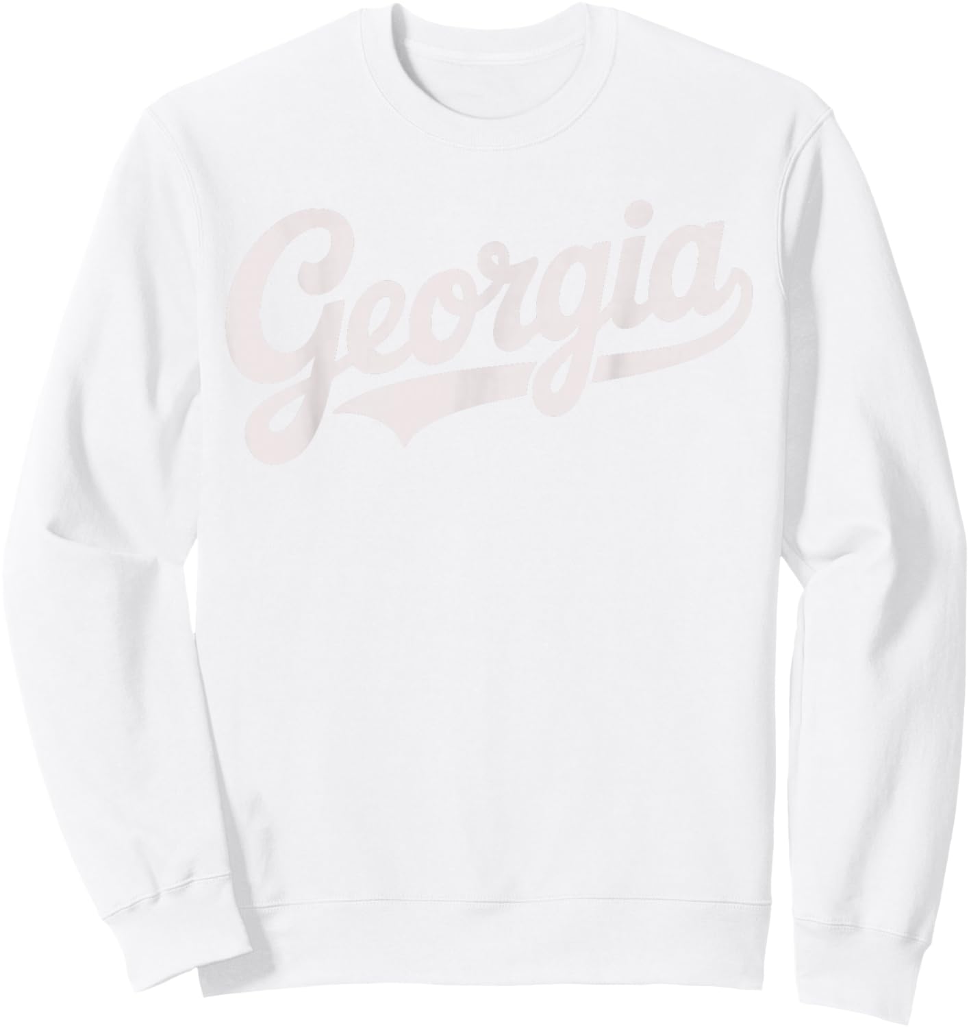 Vintage Georgia Script Retro Swoosh Design Sweatshirt - Sweatshirt | White