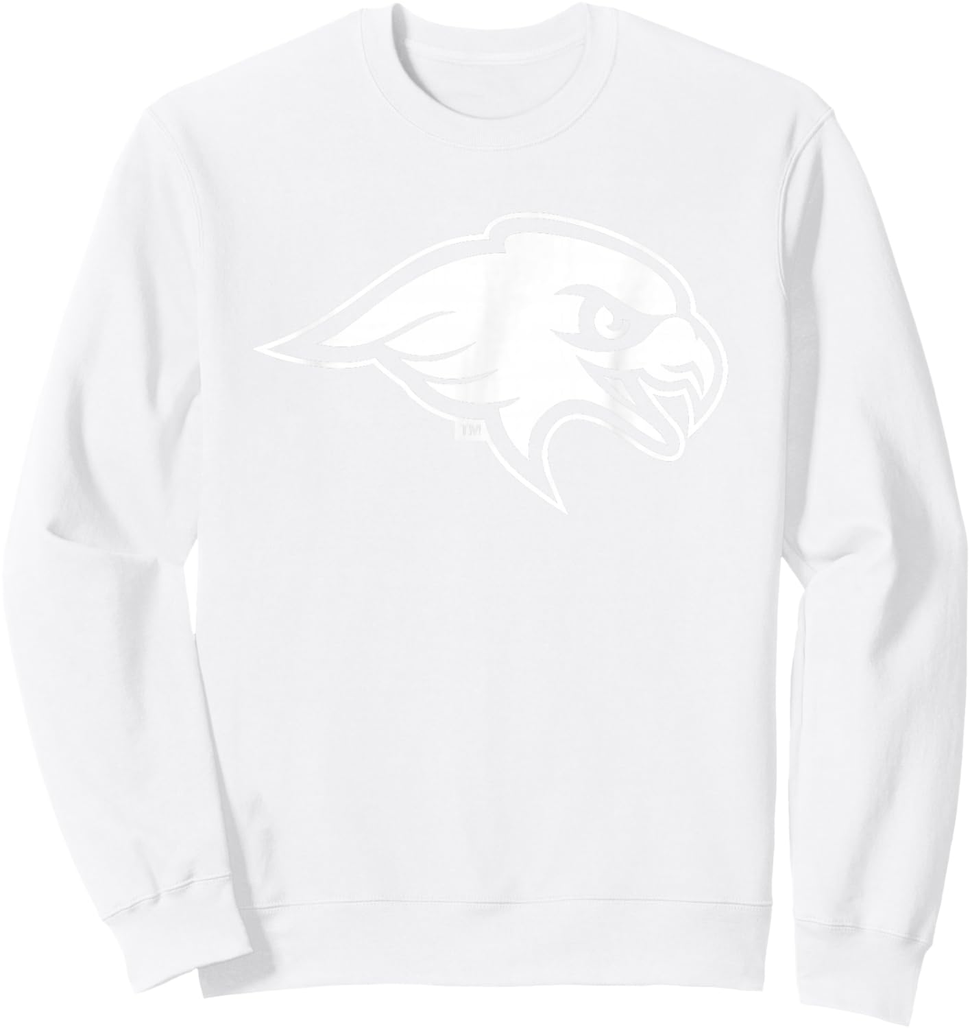 Montclair State University Red Hawks Mascot Head Logo Sweatshirt - Sweatshirt | White