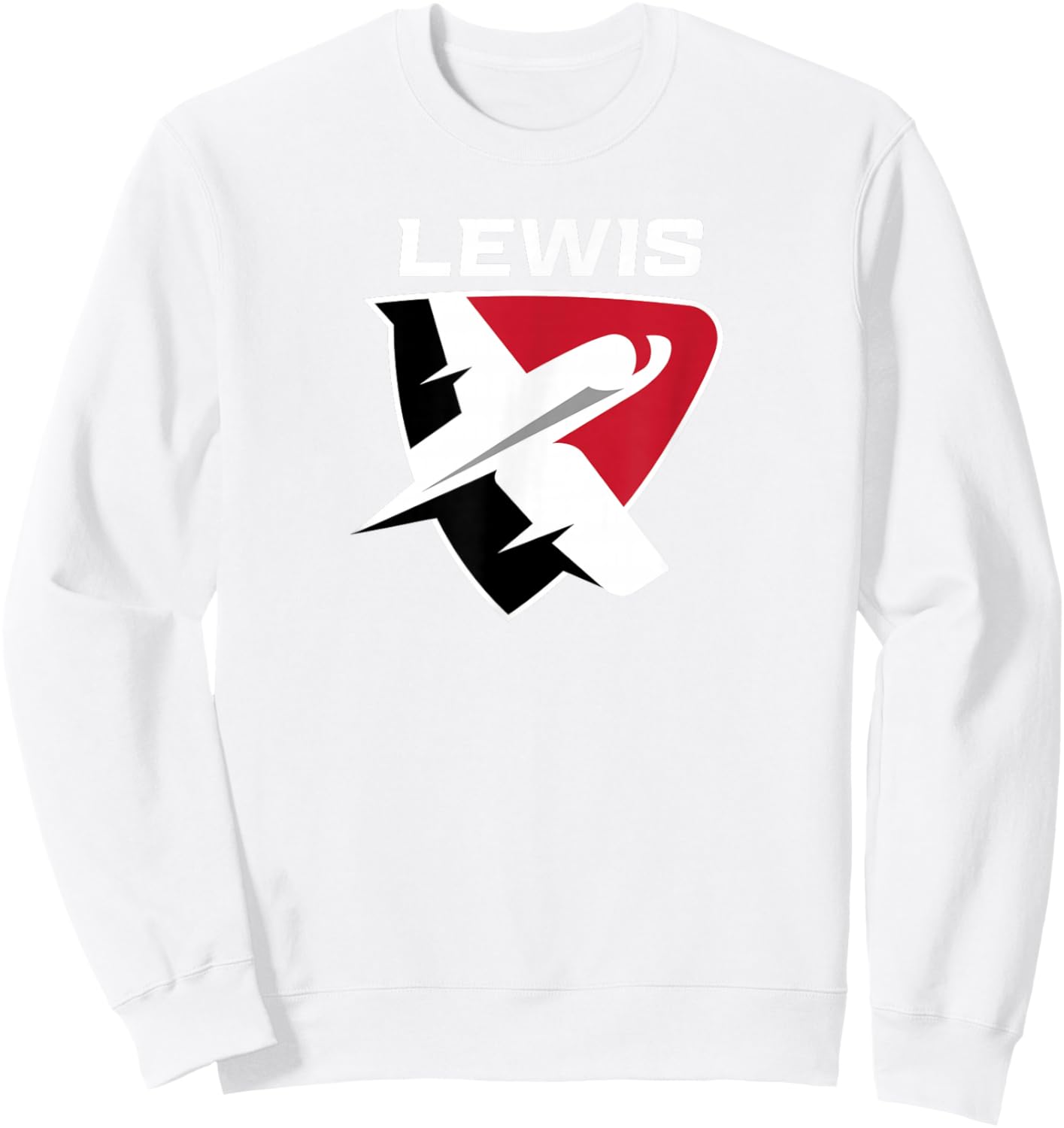 Lewis University Flyers Primary Logo Sweatshirt - Sweatshirt | White