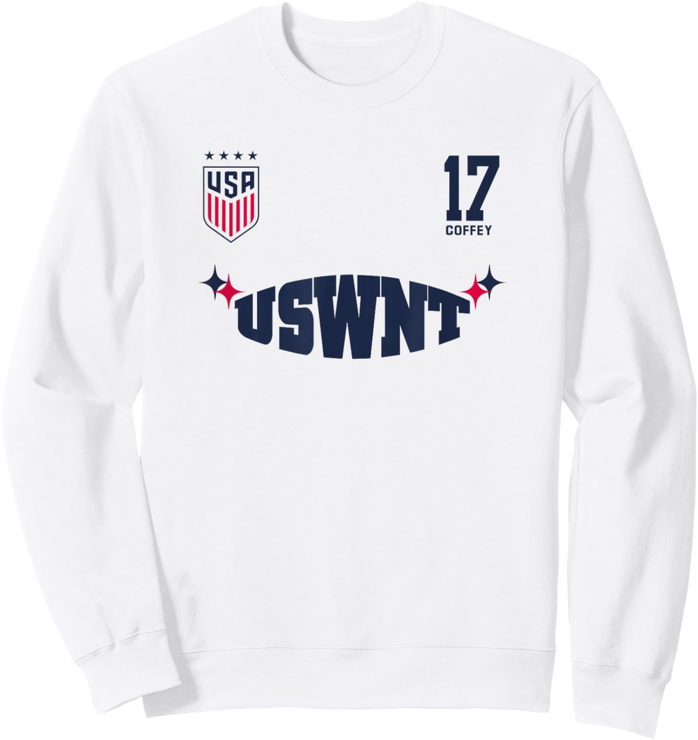 Sam Coffey 17 White USWNT Officially Licensed Sweatshirt - Sweatshirt | White