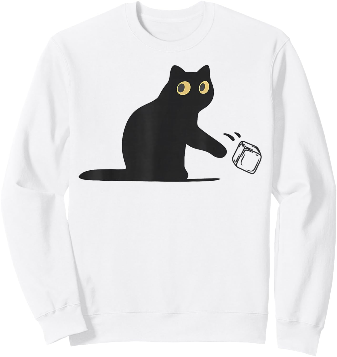 No Ice Please Funny Cat Meme Men Women Sweatshirt - Sweatshirt | White