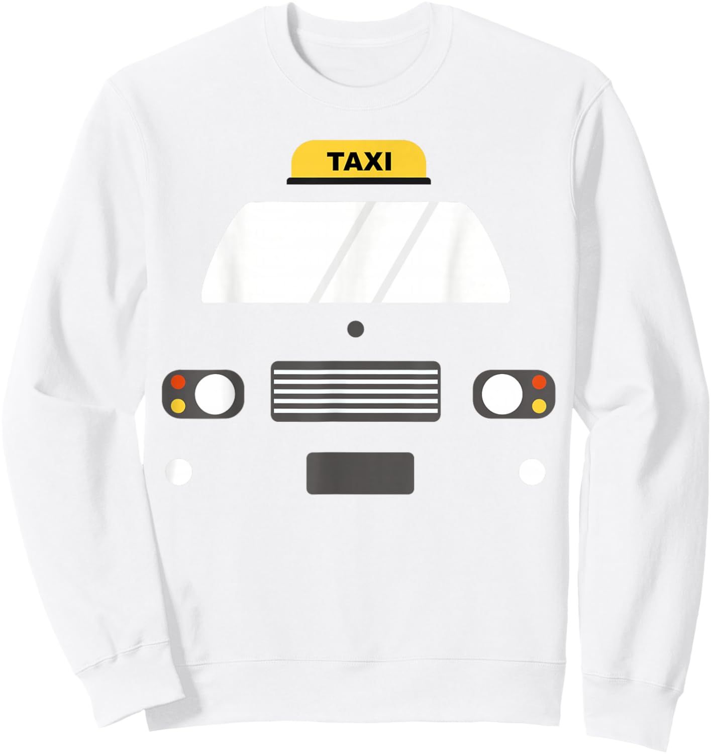 Pretend I'm a Taxi Car Halloween Costume Funny Sweatshirt - Sweatshirt | White