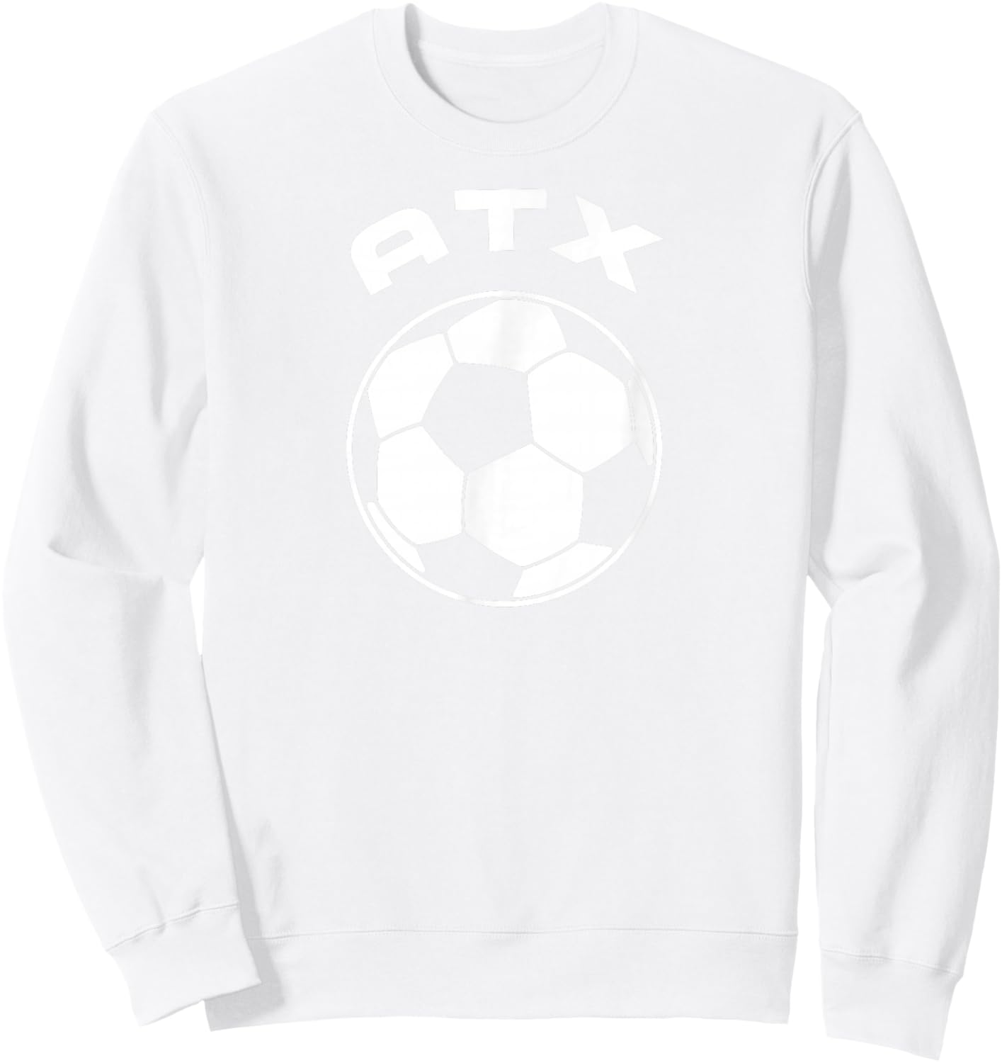 ATX/Austin TX Retro Athletic Design in White Sweatshirt - Sweatshirt | White
