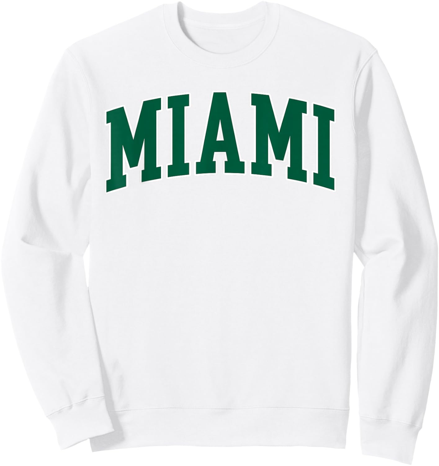 Miami - Throwback Design Print - Classic Sweatshirt - Sweatshirt | White