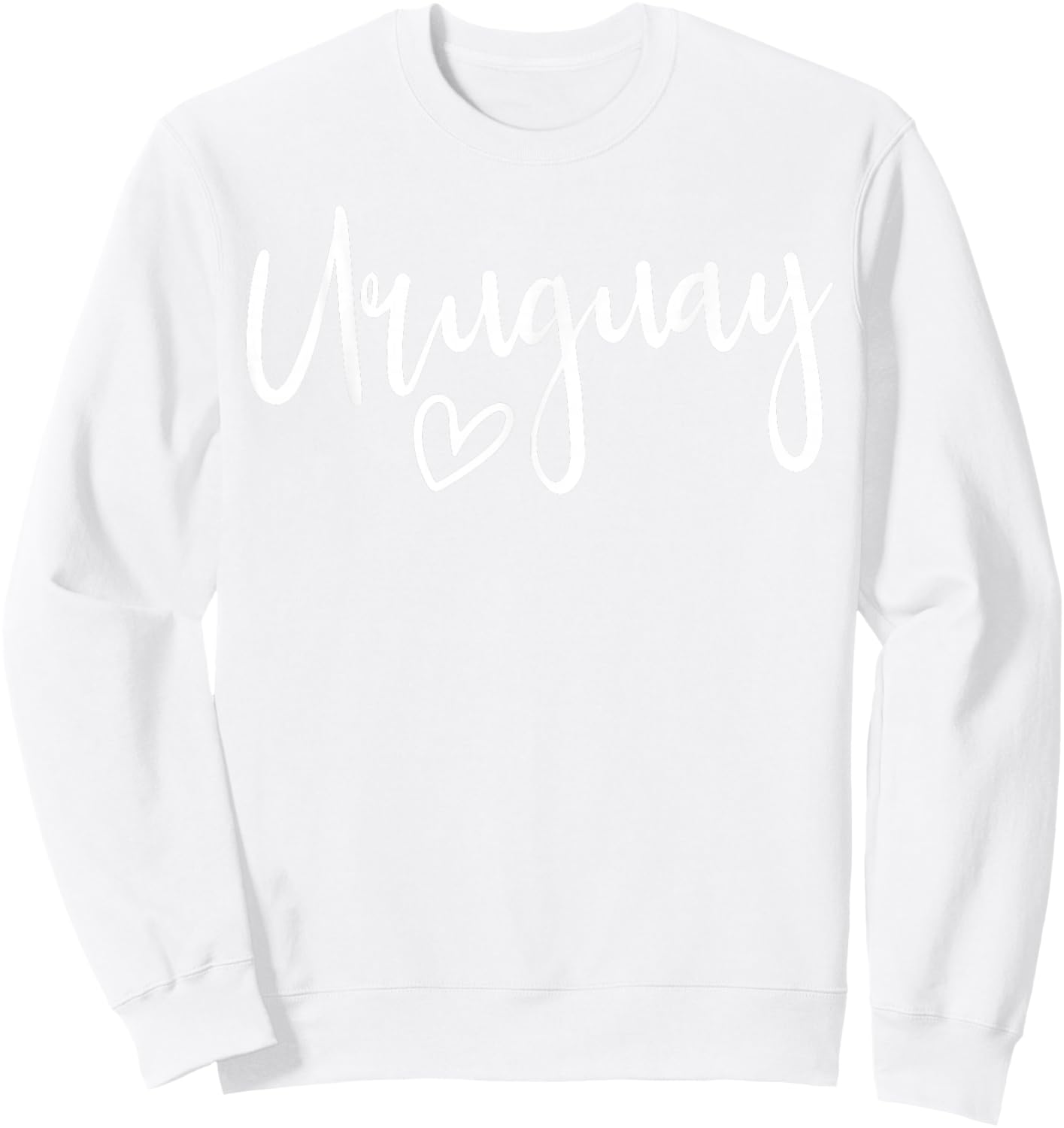 Uruguay Heart Women's Love Uruguay Sweatshirt - Sweatshirt | White