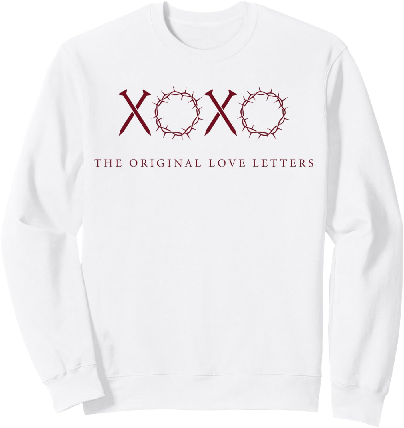 XOXO The Original Love Letters Valentine Hearts Sweatshirt - Sweatshirt | White