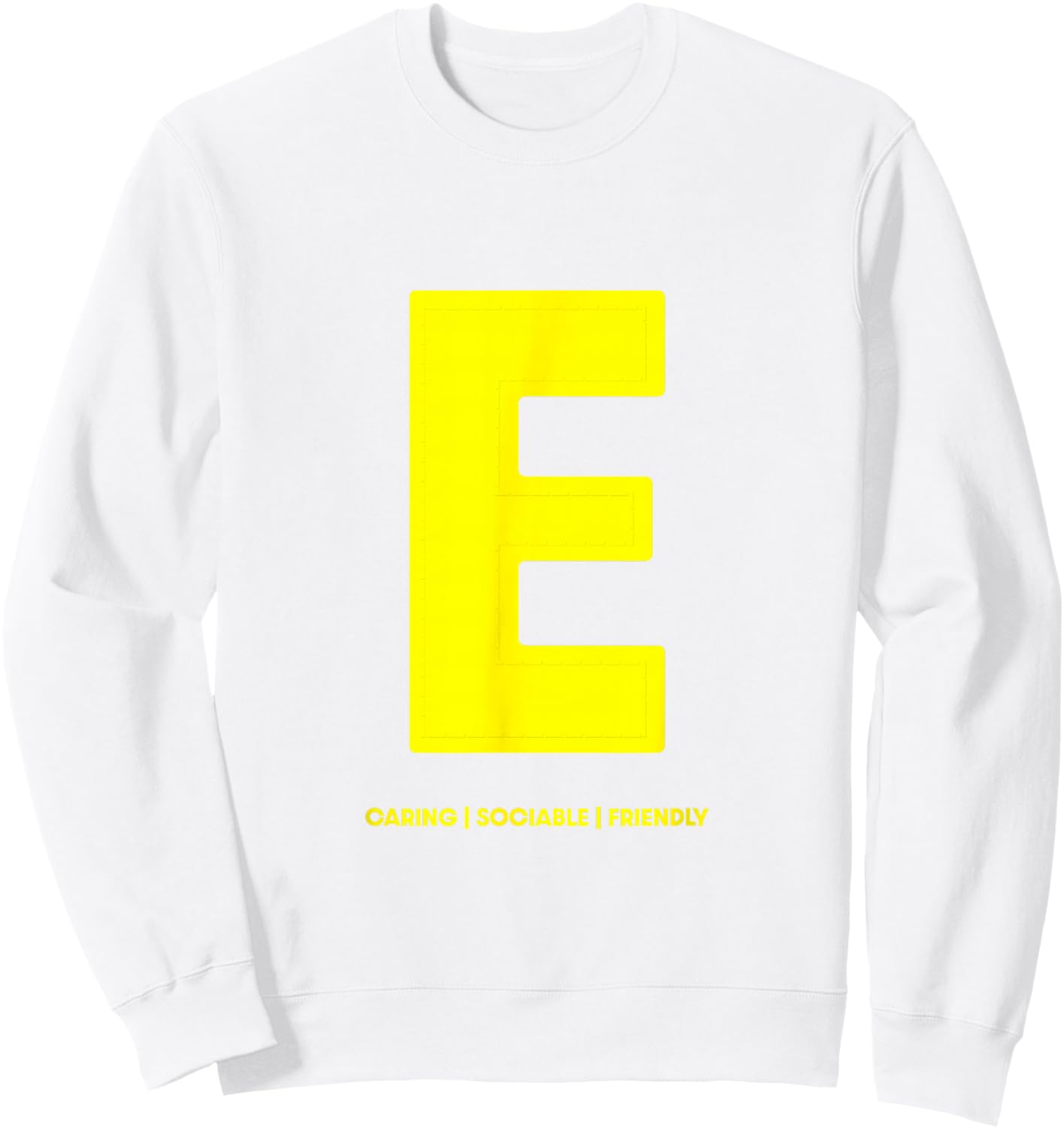 Chipmunks E for Eleanor Letter Print Halloween Costume Sweatshirt - Sweatshirt | White