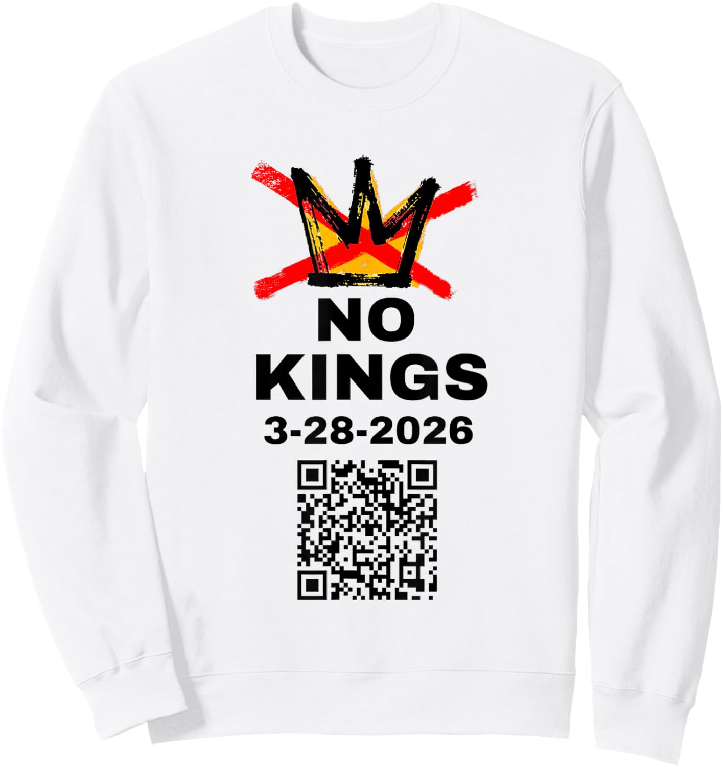 No Kings Day March 28 2026 No Kings in America Sweatshirt - Sweatshirt | White