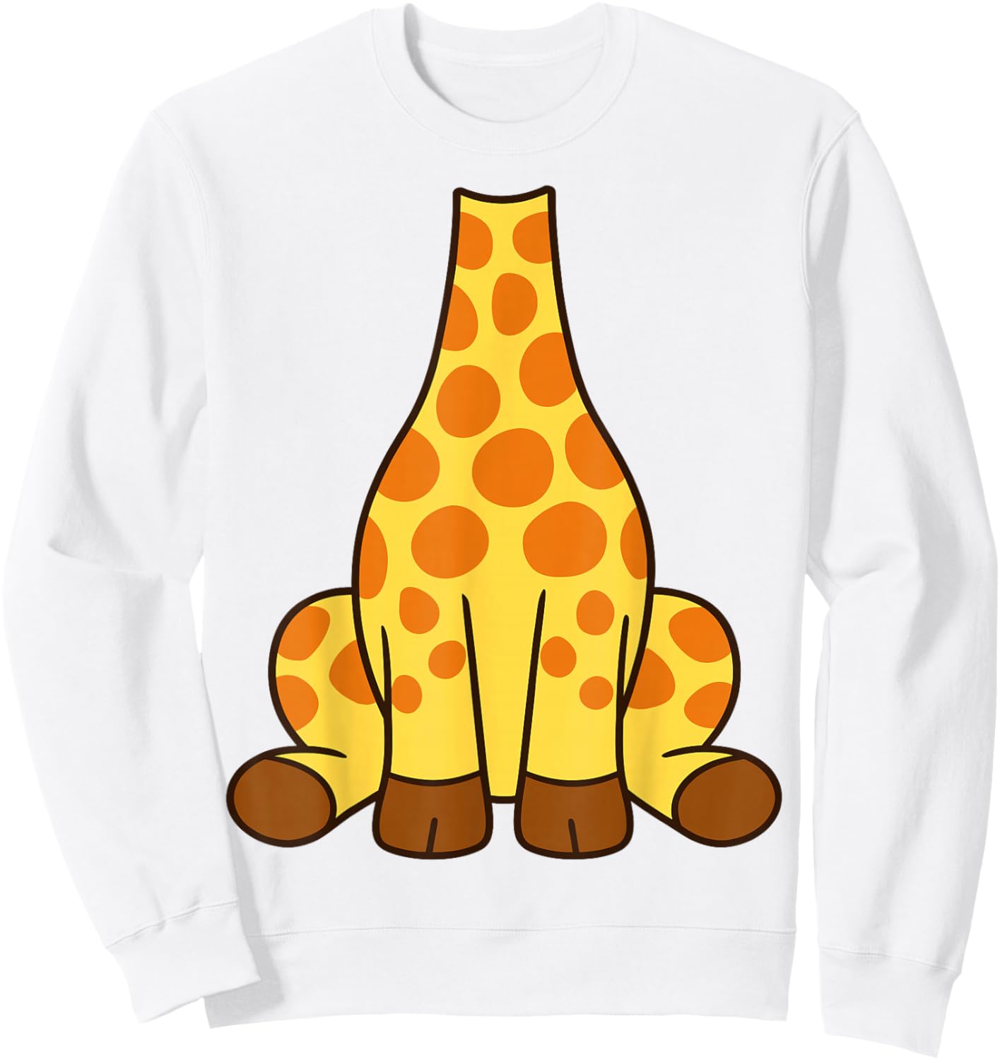 Giraffe Shirt Adult Men Women Kids Yellow Giraffe Costume Sweatshirt - Sweatshirt | White