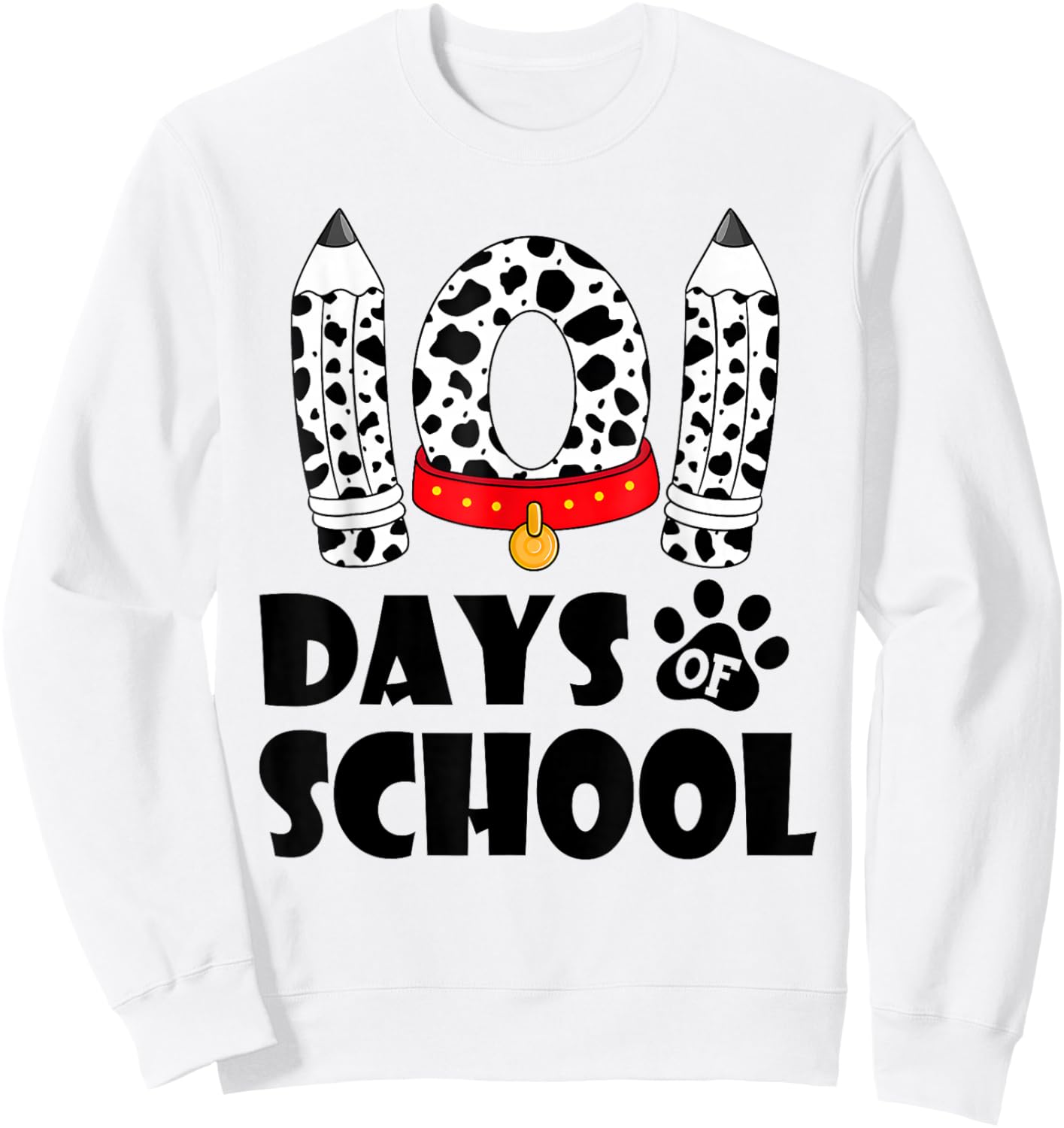 Happy 101 Days School Cute Dog 100 Days Smarter Student Kids Sweatshirt - Sweatshirt | White
