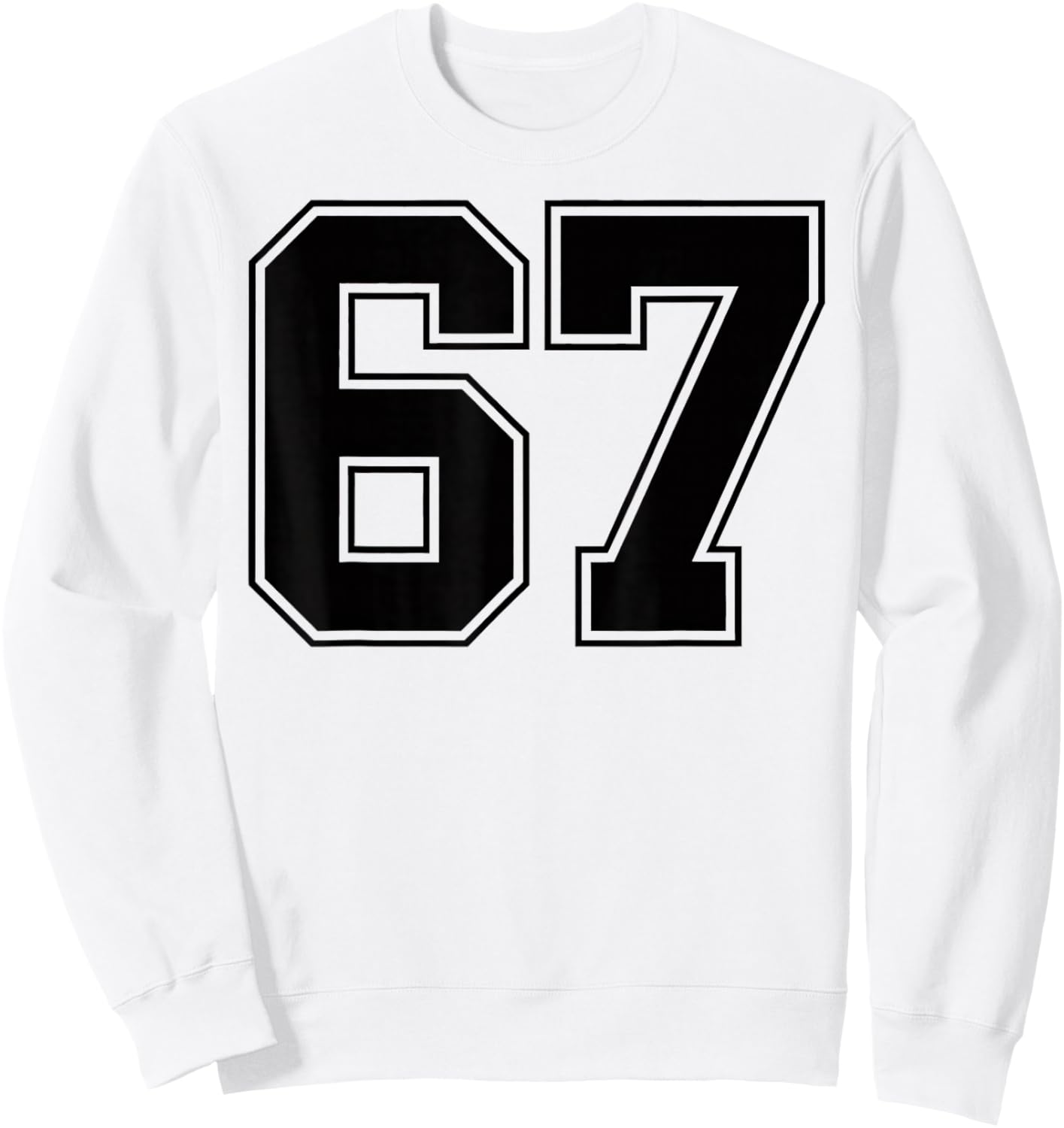 67 Meme Six Seven 6 7 Meme 6 Sweatshirt - Sweatshirt | White