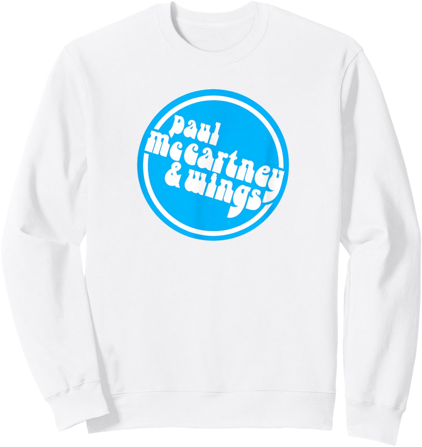 Official Paul McCartney & Wings Circle Logo Sweatshirt - Sweatshirt | White