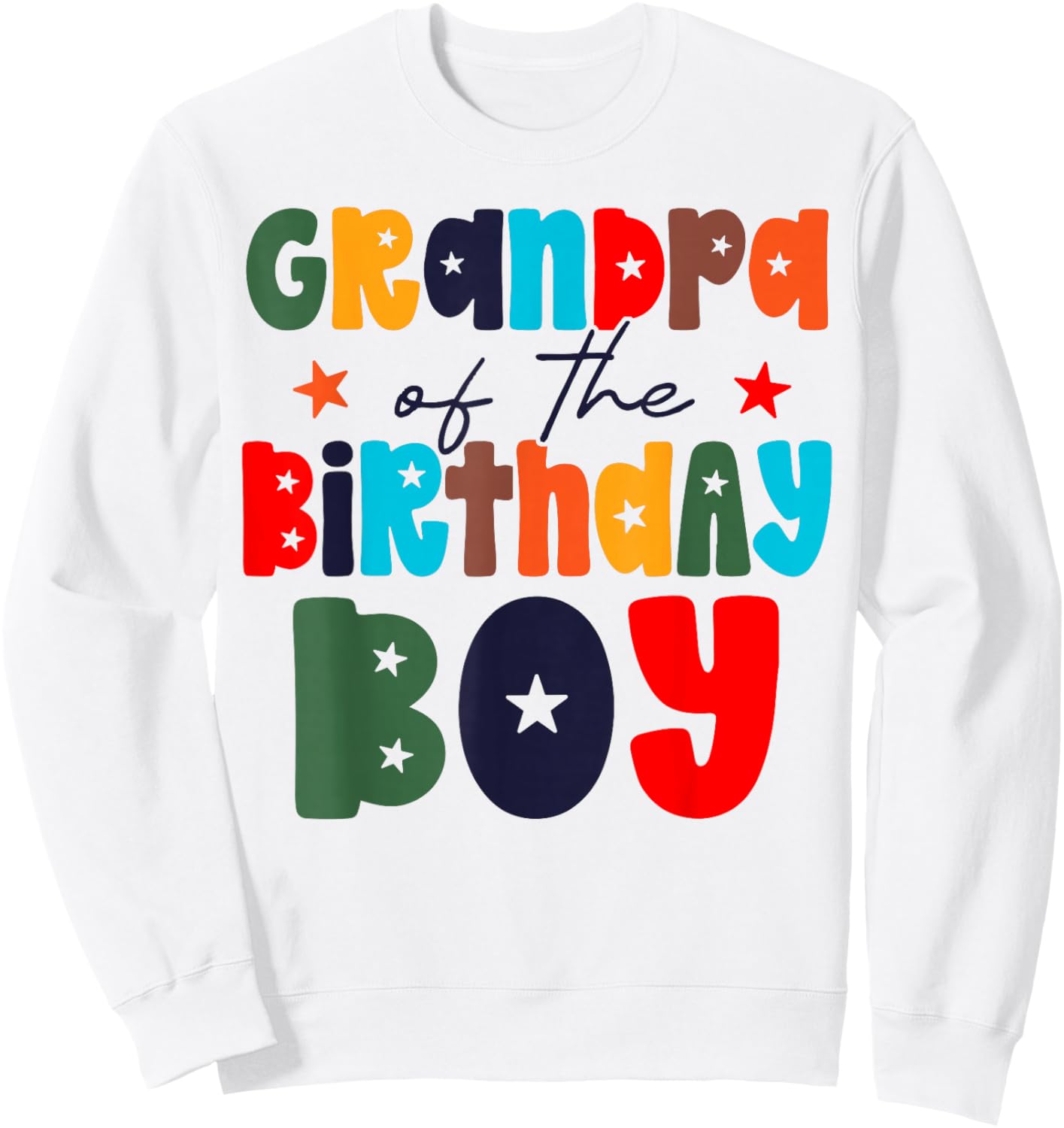 Grandpa of The Birthday Boy Matching Family Birthday Party Sweatshirt - Sweatshirt | White