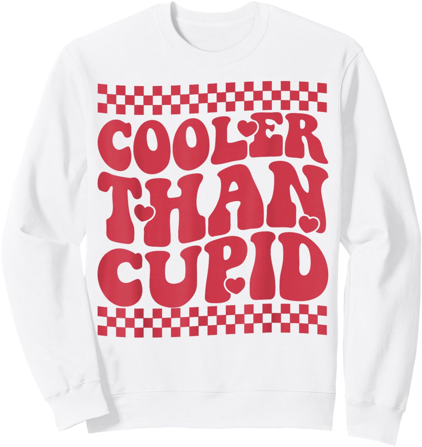 Cooler Than Cupid Cute Valentine's Day Kids Boys Girls Sweatshirt - Sweatshirt | White
