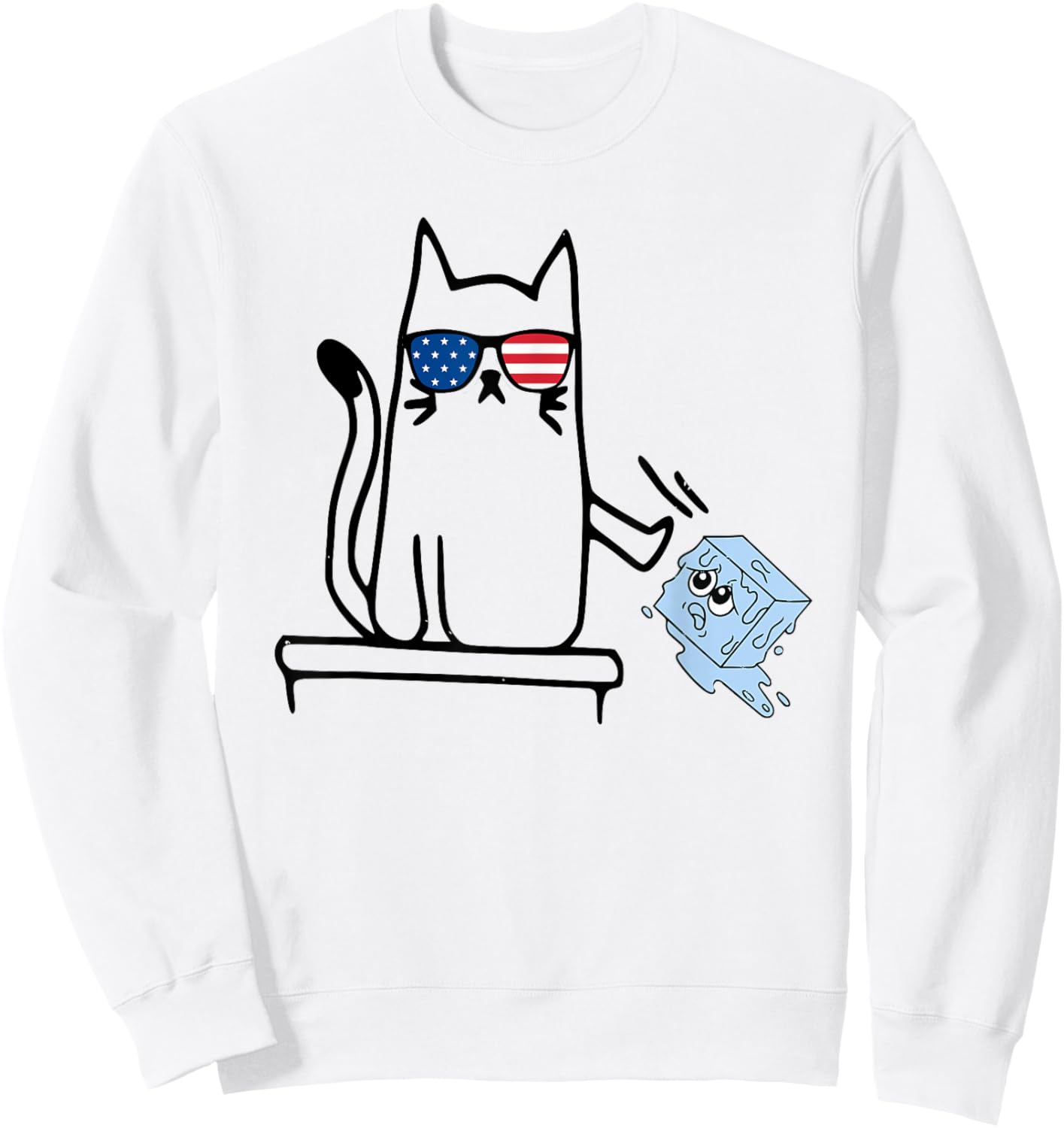 Anti ICE Out Now Cat Abolish Protest Resist Funny Sweatshirt - Sweatshirt | White