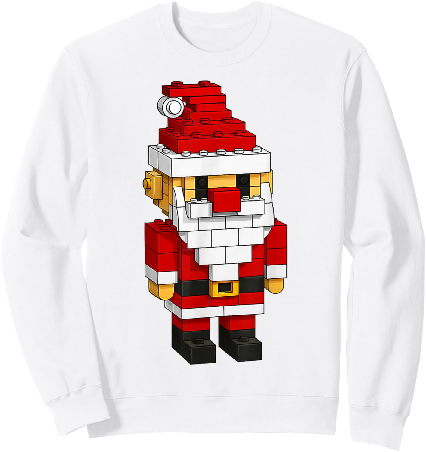 Santa Building Block Master Builders Merry Christmas Kids Sweatshirt - Sweatshirt | White