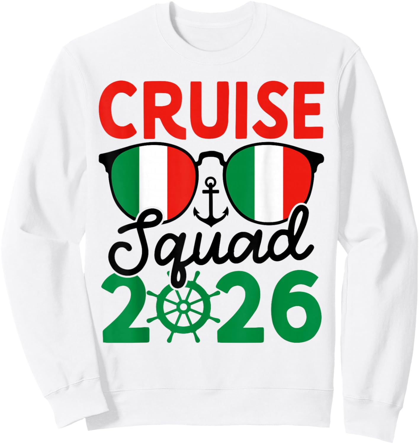 Italy Cruise Squad 2026 Summer Vacation Matching Family Sweatshirt - Sweatshirt | White