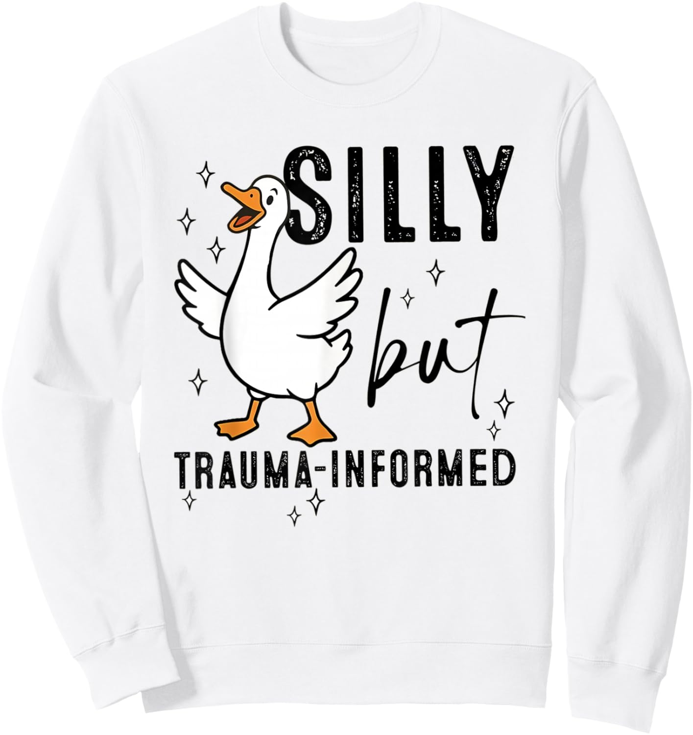 Silly Goose Social Work MSW Crisis LCSW Graduation Sweatshirt - Sweatshirt | White