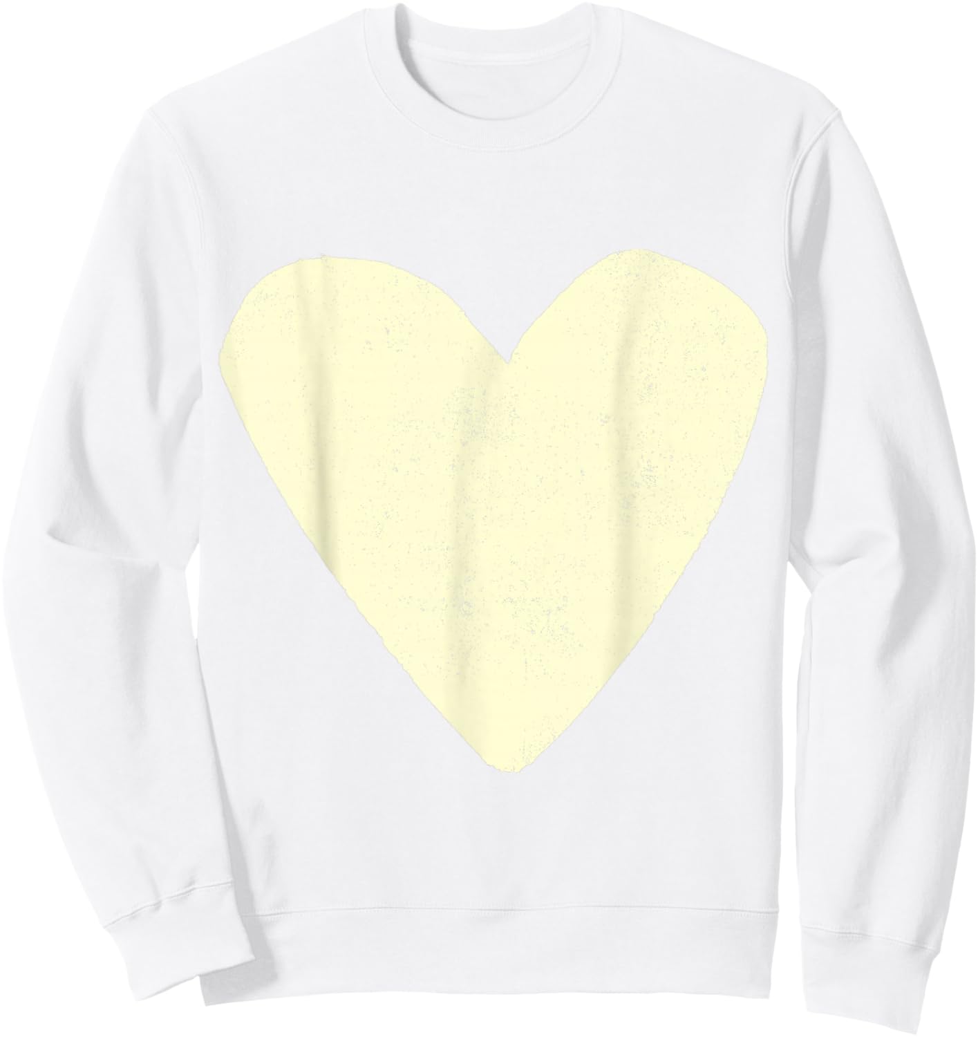 Love Heart Cream Beige Color Red Sweatshirt - Sweatshirt | White