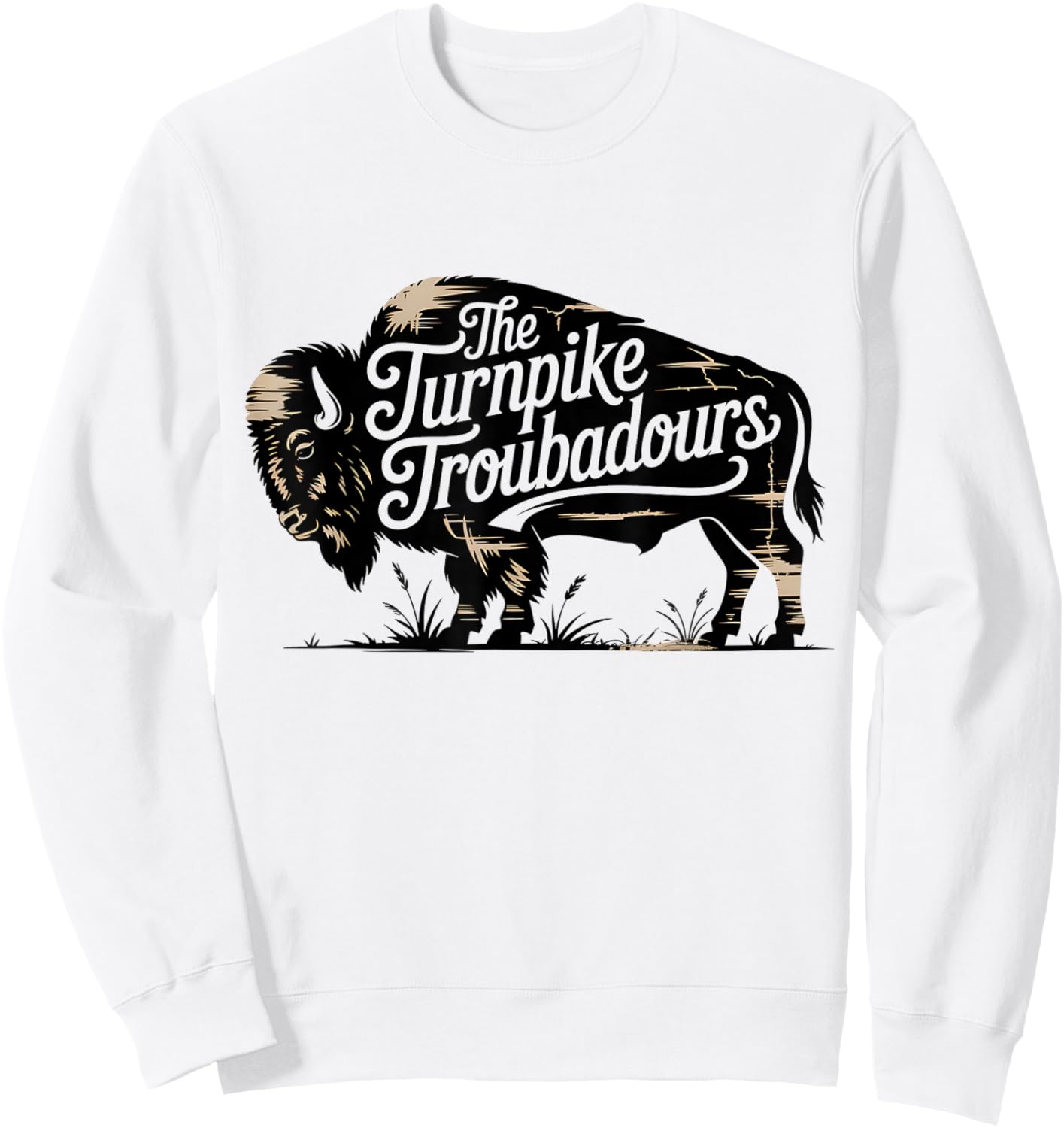 Vintage Turnpike Distressed Country Music Men Women Sweatshirt - Sweatshirt | White