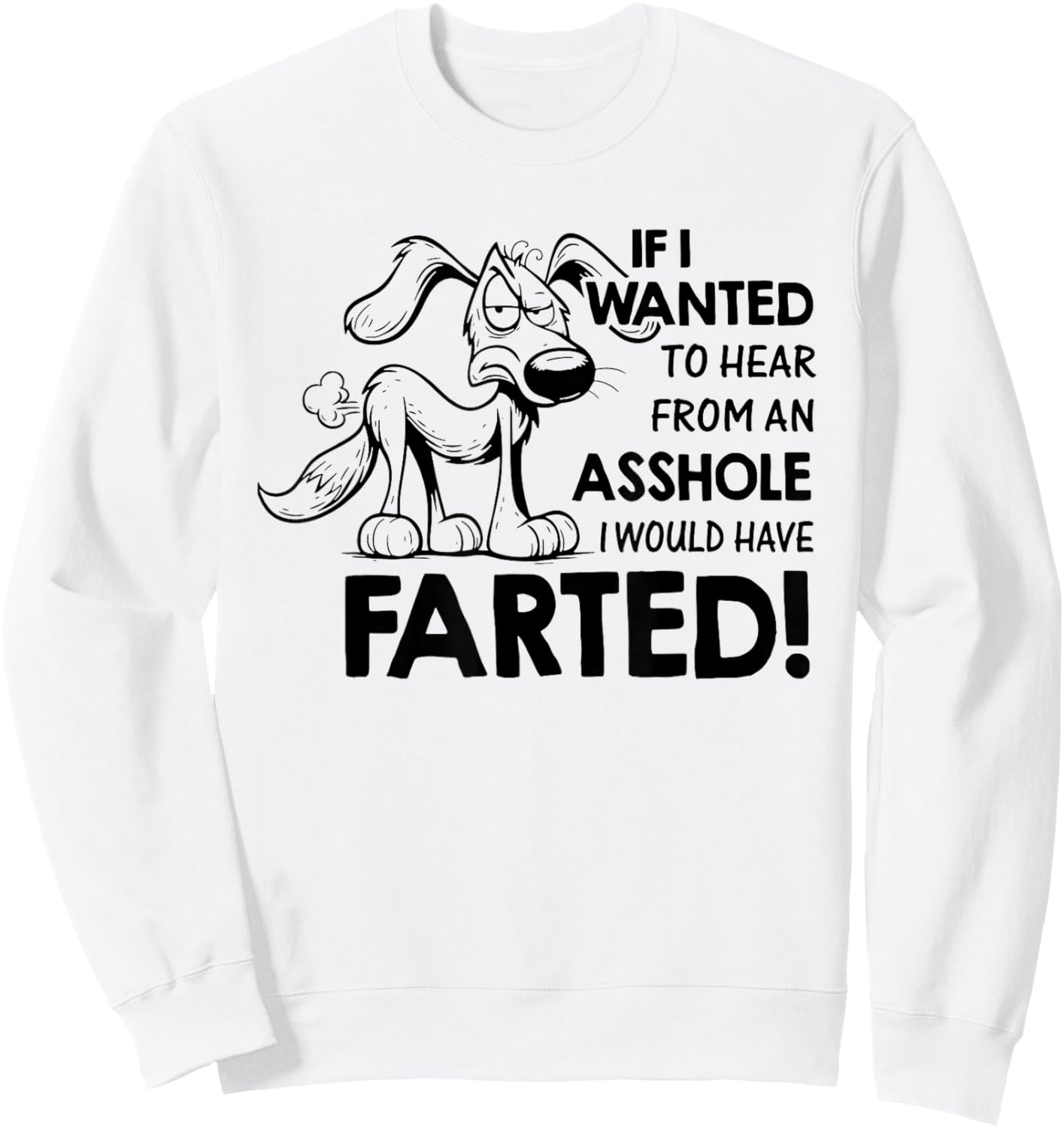 If I Wanted to Hear from an Asshole I Would Have Farted Sweatshirt - Sweatshirt | White