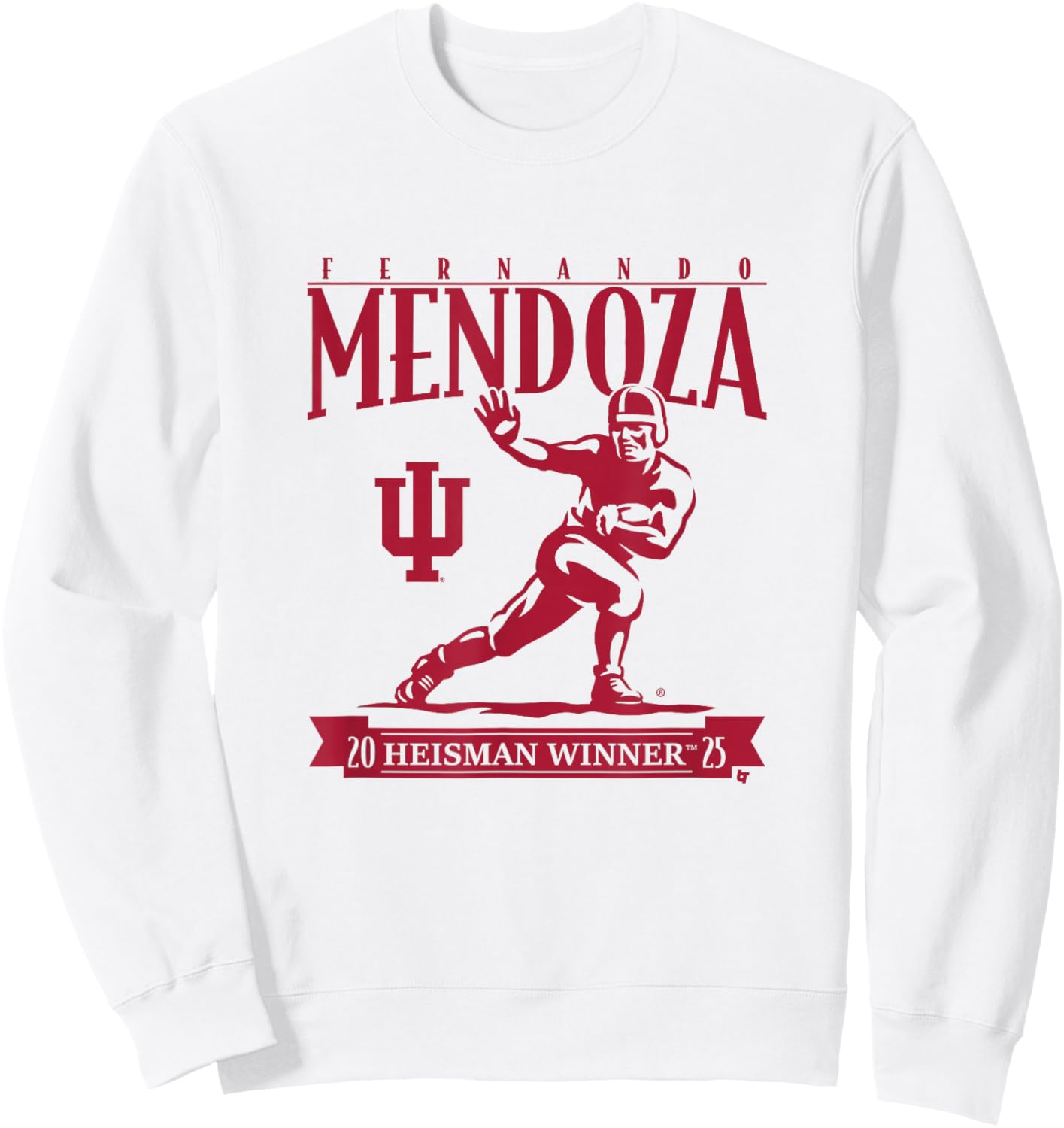 Fernando Mendoza - Heisman Trophy - Indiana Football Sweatshirt - Sweatshirt | White