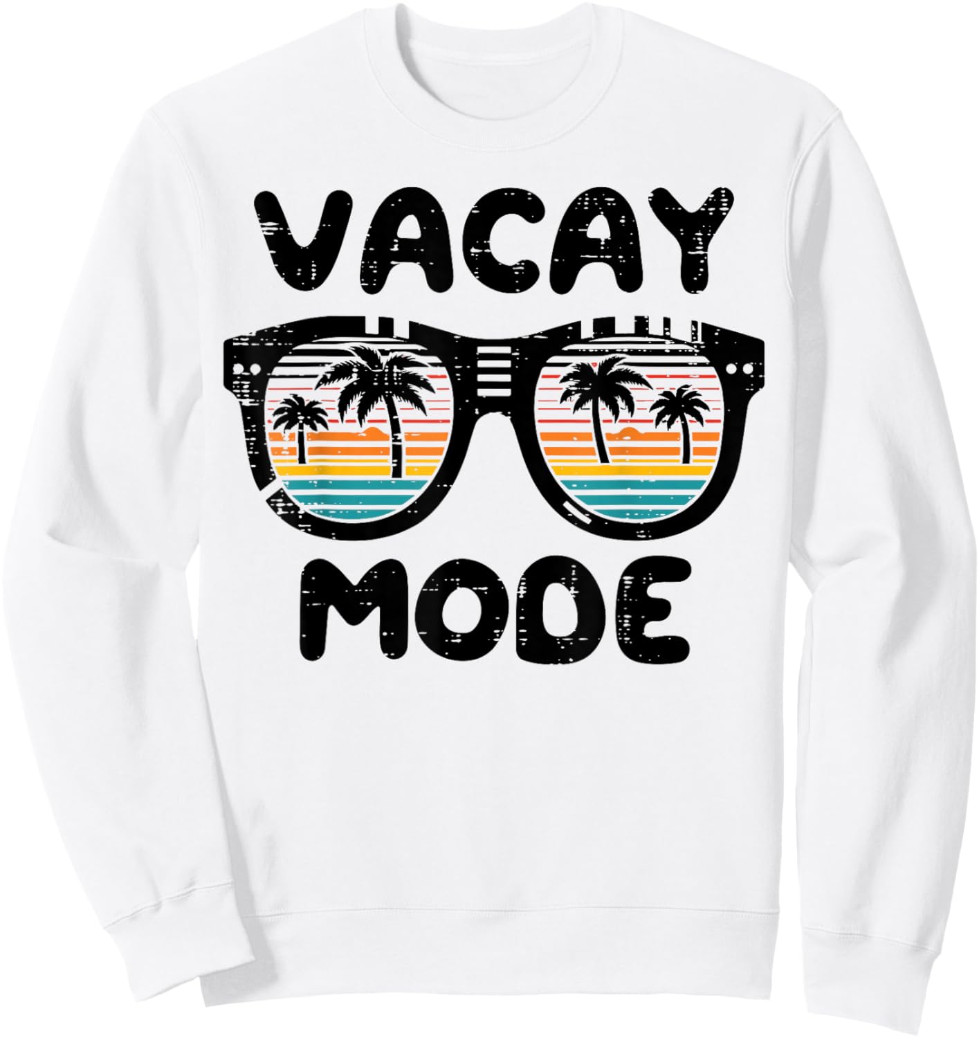 Vacation Vacay Mode Sunglasses Sunset Summer Men Women Kids Sweatshirt - Sweatshirt | White