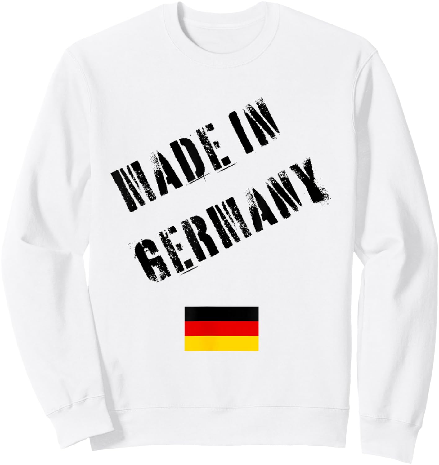 Made in Germany with Flag Funny Sweatshirt - Sweatshirt | White