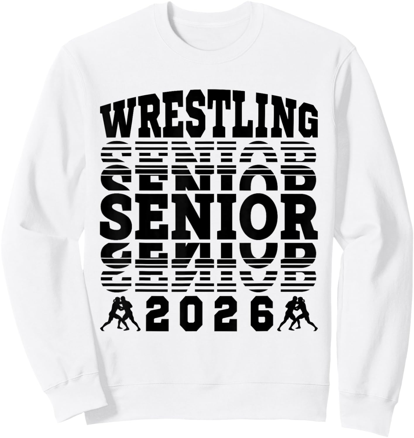 Wrestling Senior 2026 Graduation Sweatshirt - Sweatshirt | White