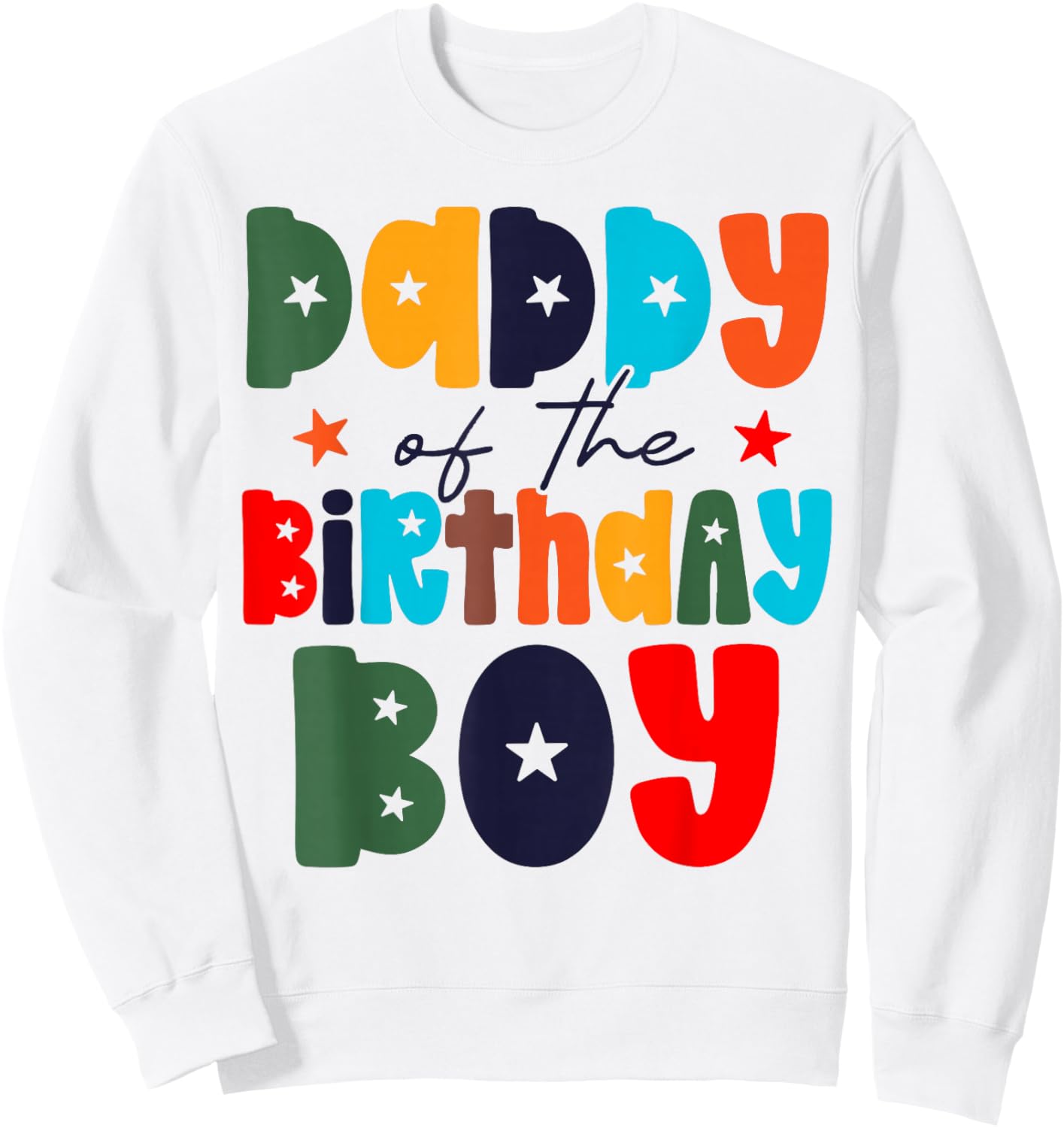 Dad of The Birthday Boy Matching Family Birthday Party Sweatshirt - Sweatshirt | White