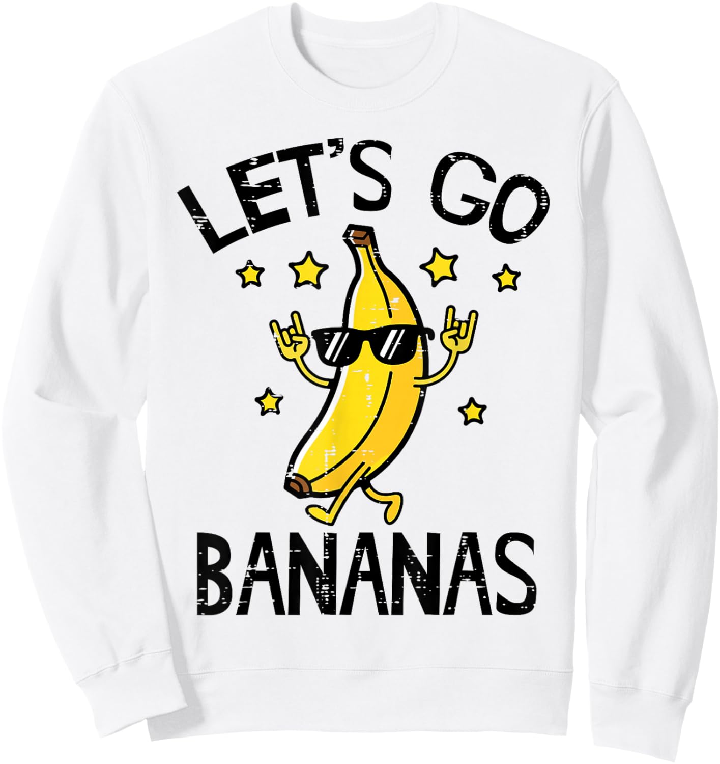 Let's Go Banana Funny Men Women Kids Boys Girls Youth Teen Sweatshirt - Sweatshirt | White