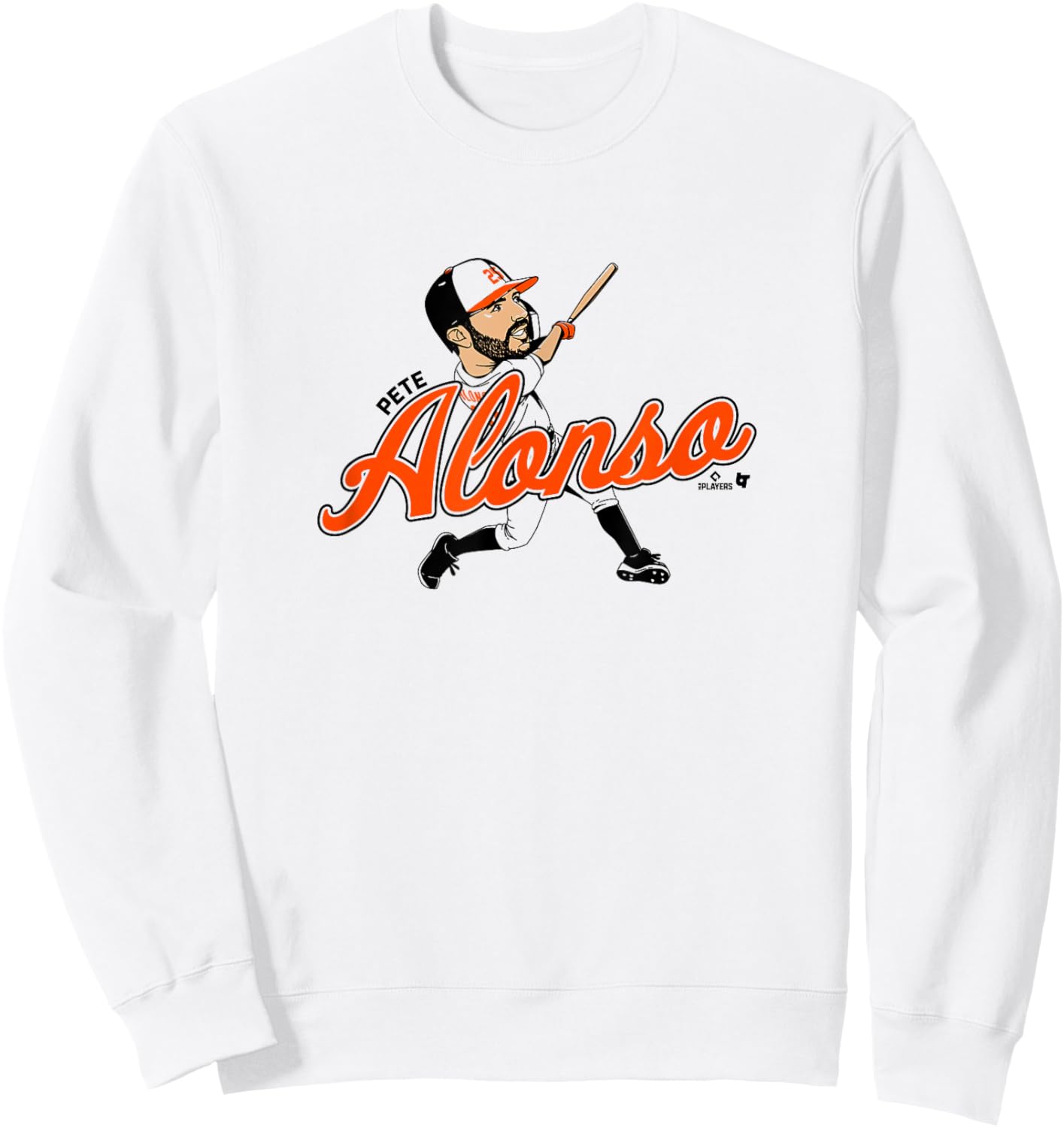 Pete Alonso - Caricature - Baltimore Baseball Sweatshirt - Sweatshirt | White