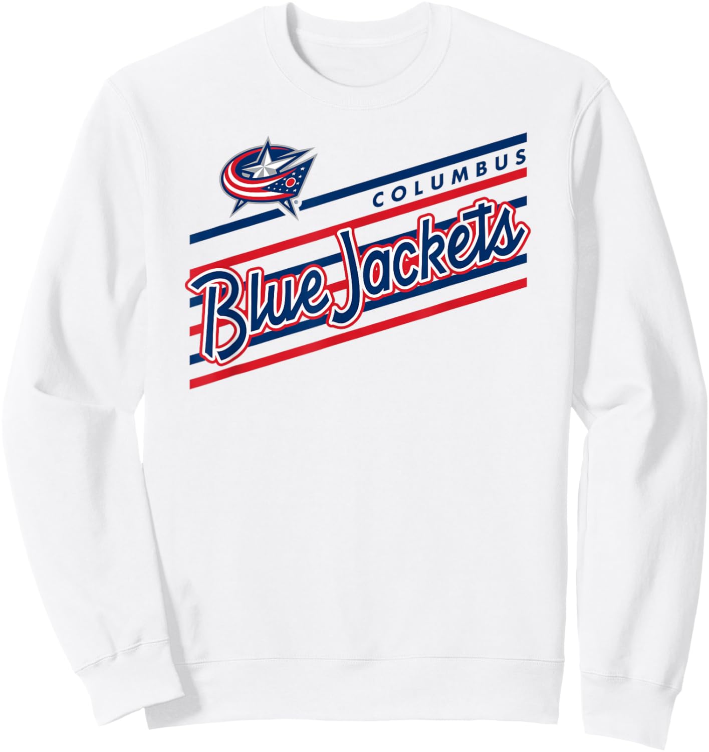 Columbus Blue Jackets Retro Performer Gray NHL Licensed Sweatshirt - Sweatshirt | White