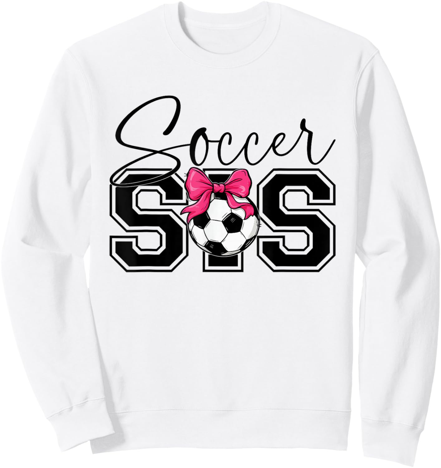Soccer Sister Heart Big Sister Little Swing Sweatshirt - Sweatshirt | White