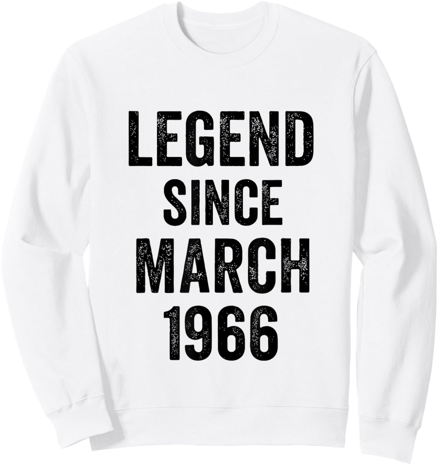 60 Birthday Decorations Men 60yr March 1966 60th Birthday Sweatshirt - Sweatshirt | White