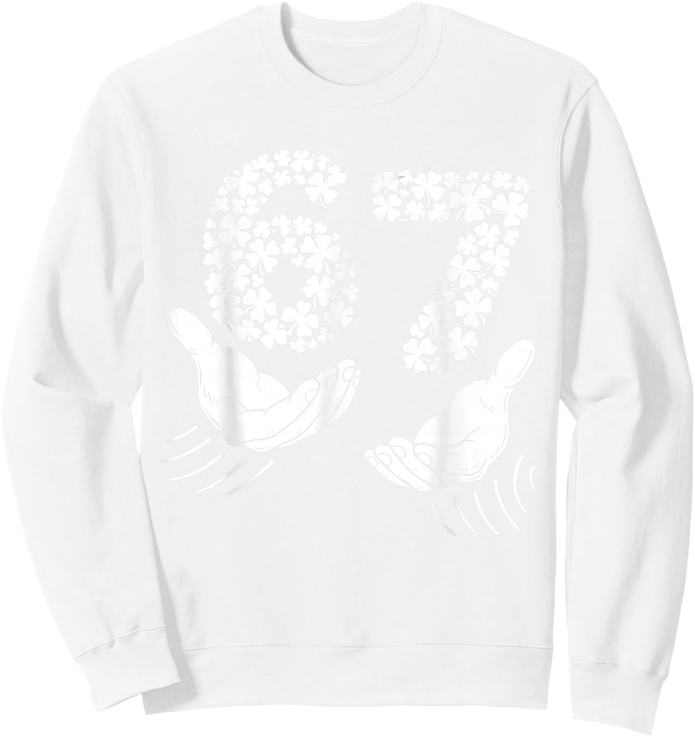 St Patricks Day Six Seven Bruh 6 7 Meme Boys Girls Teen Kids Sweatshirt - Sweatshirt | White