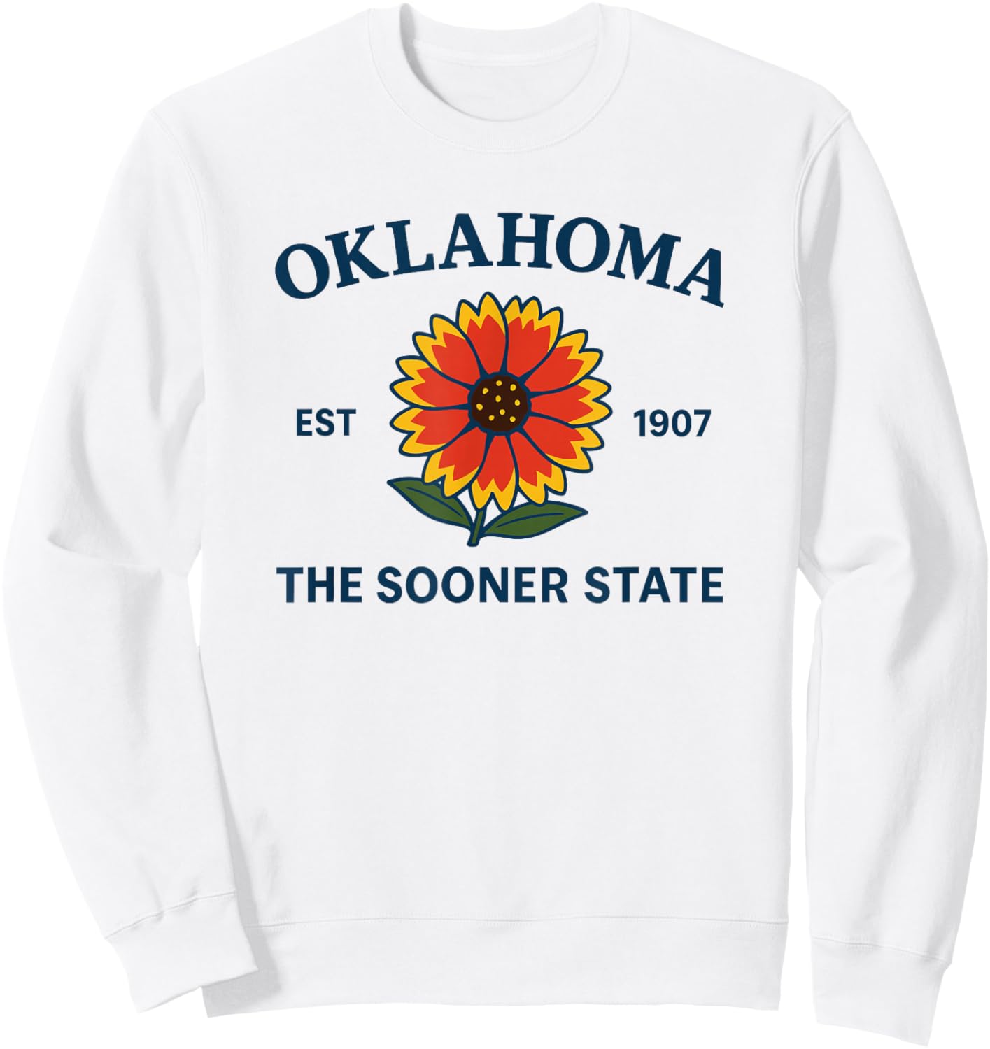 Oklahoma Flower Sweatshirt - Sweatshirt | White