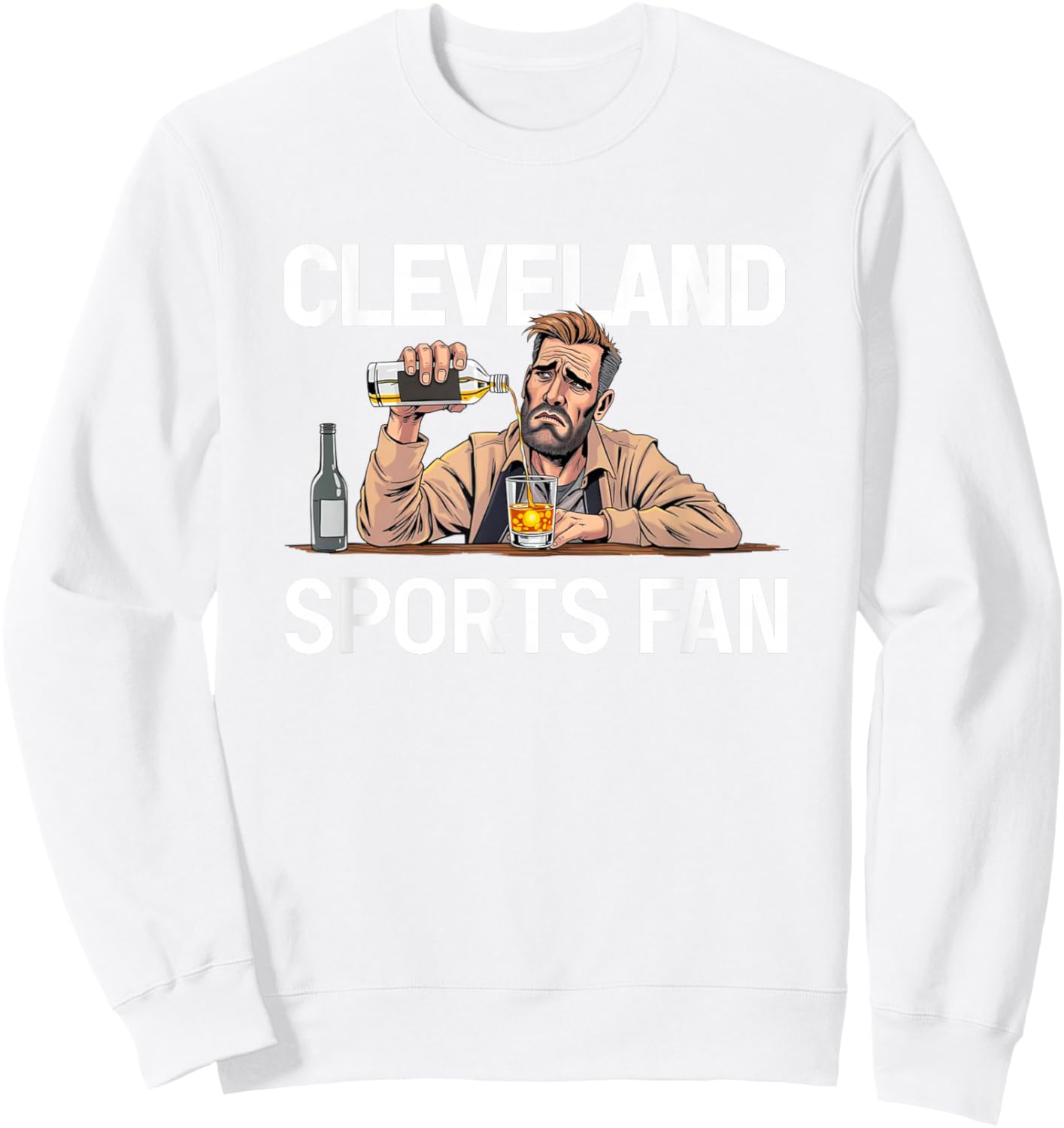 Funny Cleveland Sports Sweatshirt - Sweatshirt | White