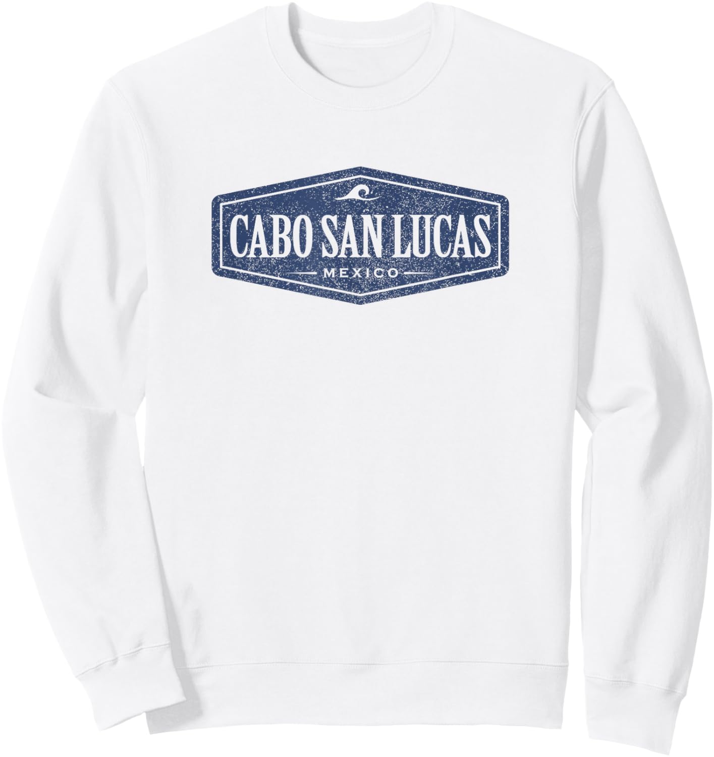 Cabo San Lucas Mexico Retro Badge Souvenir Sweatshirt - Sweatshirt | White
