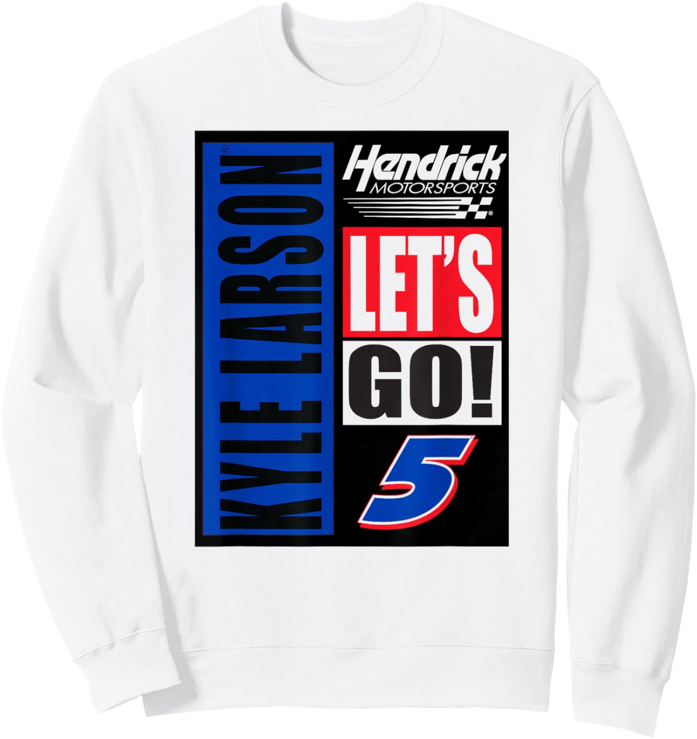 Kyle Larson Hendrick Motorsports Officially Licensed White Sweatshirt - Sweatshirt | White