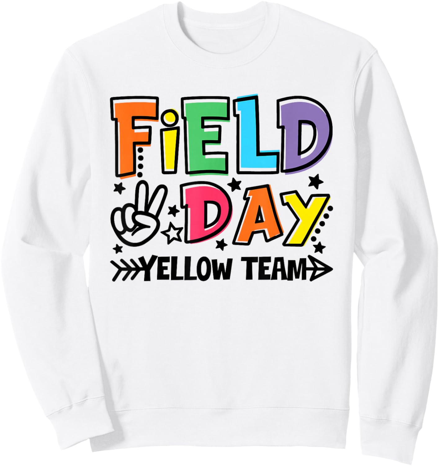 Field Day Yellow Team Funny for Teacher Kids Field Day Games Sweatshirt - Sweatshirt | White