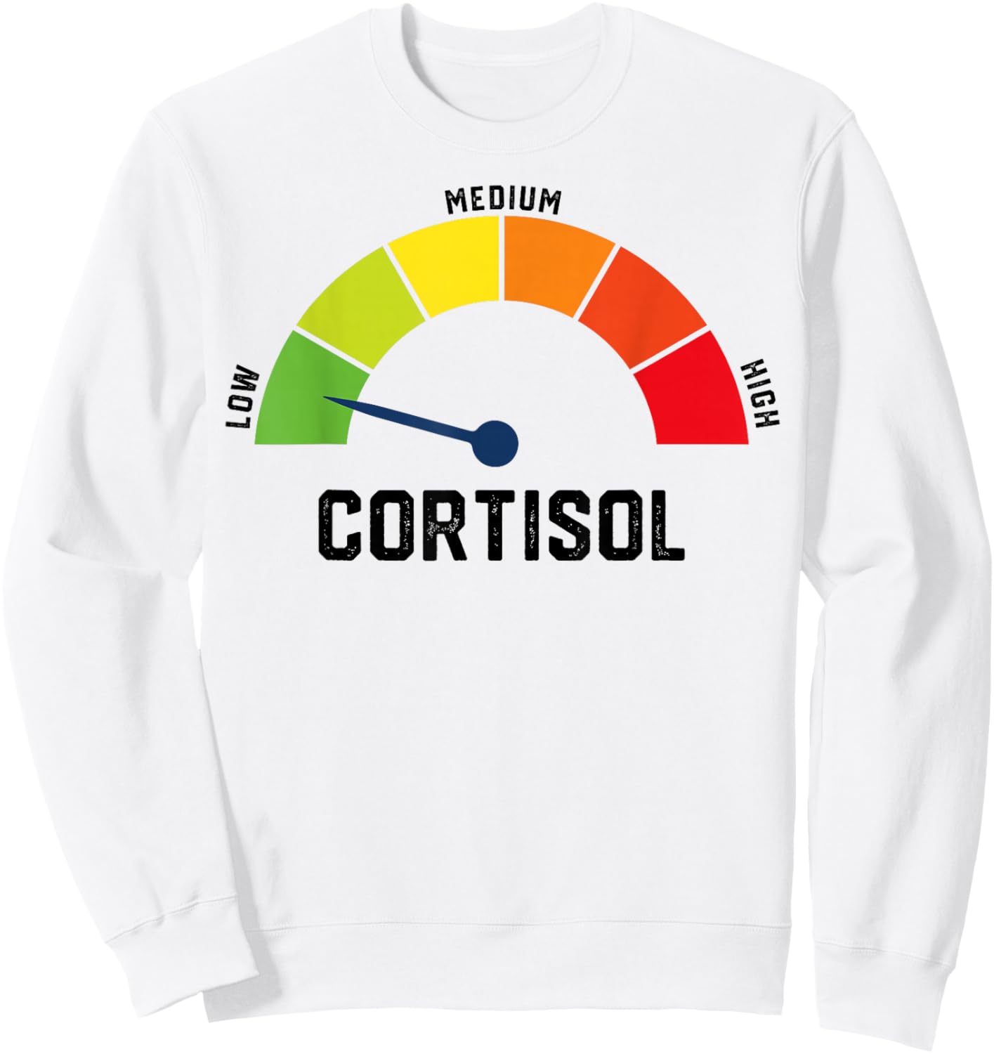 Low Cortisol Levels v Meme Sweatshirt - Sweatshirt | White
