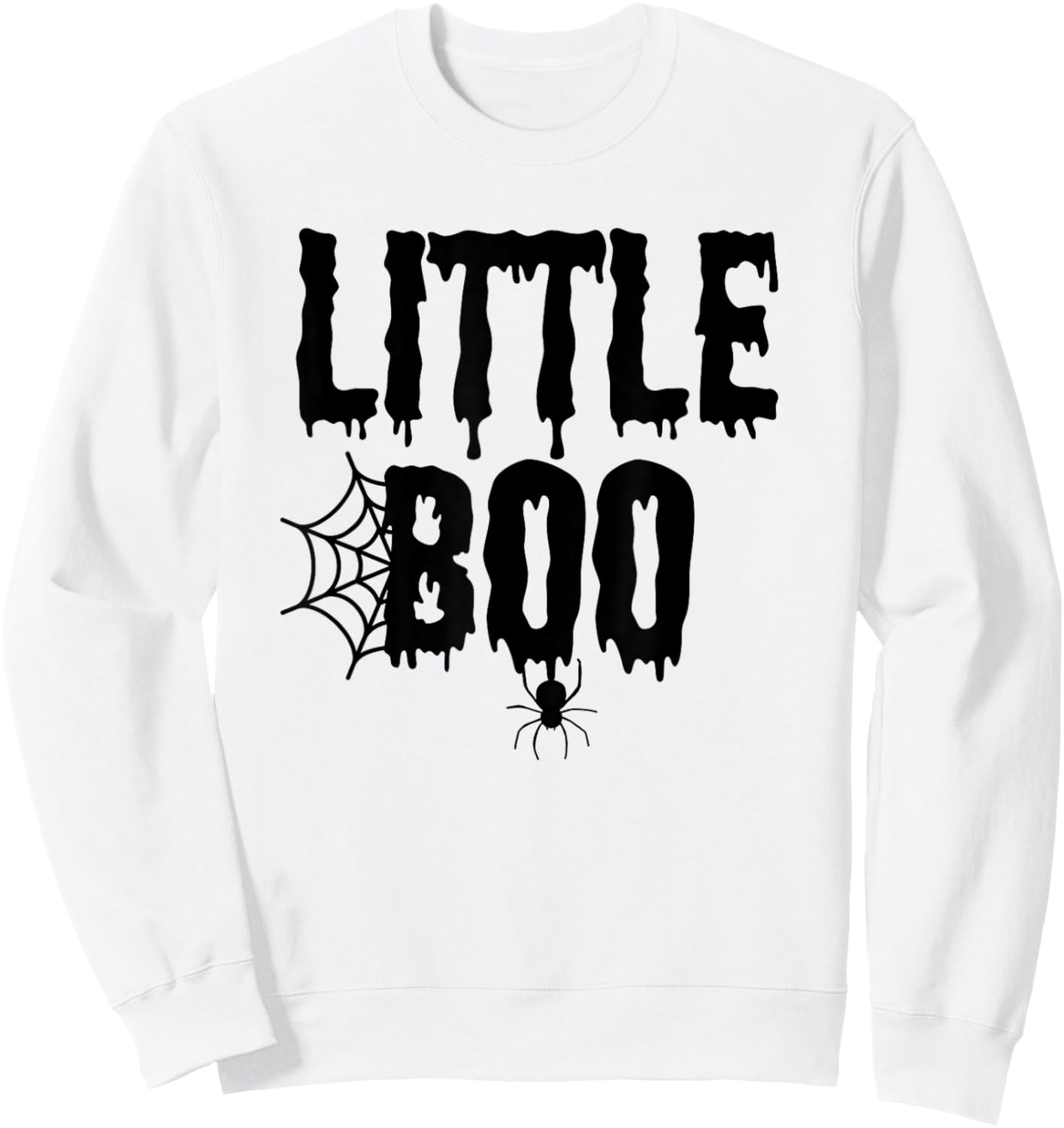 Little Boo Funny Halloween Shirt for Kids Costume Family Sweatshirt - Sweatshirt | White