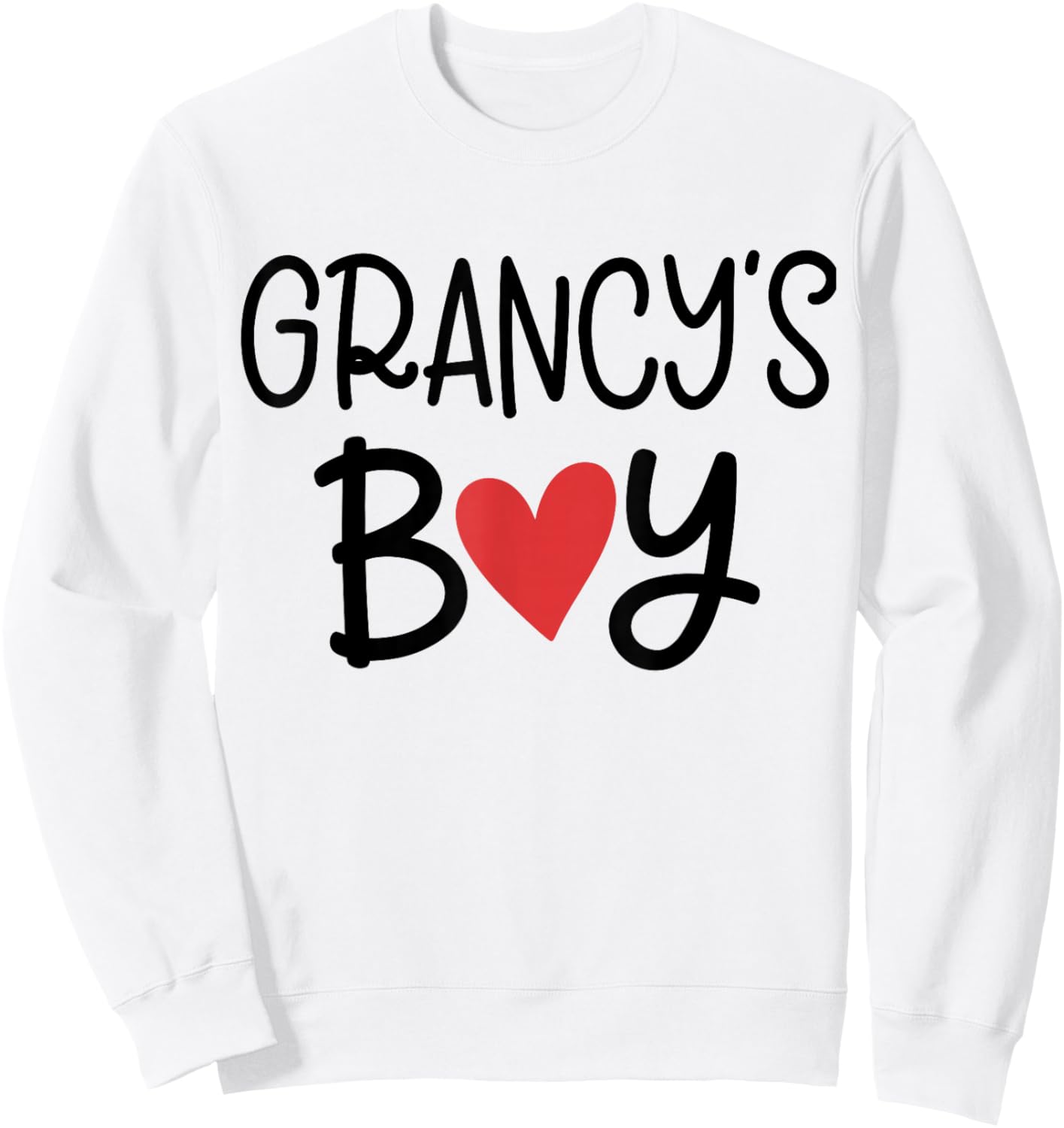 GRANCY’S Boy Favorite Child Grandma Funny Mothers Day Sweatshirt - Sweatshirt | White