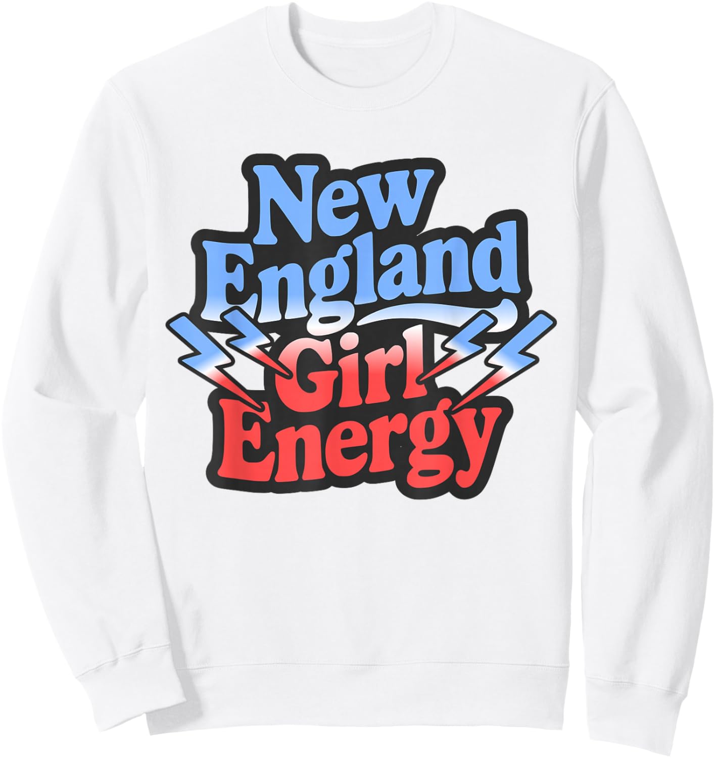 Retro New England Girl Energy Vintage Throwback NE Girls Sweatshirt - Sweatshirt | White