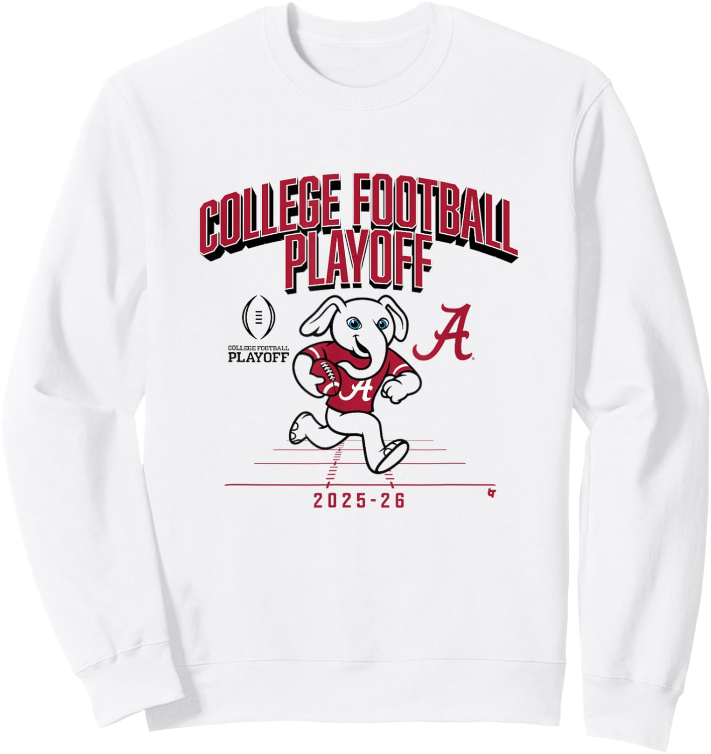 Alabama Crimson Tide College Football Playoff Mascot 2025 Sweatshirt - Sweatshirt | White