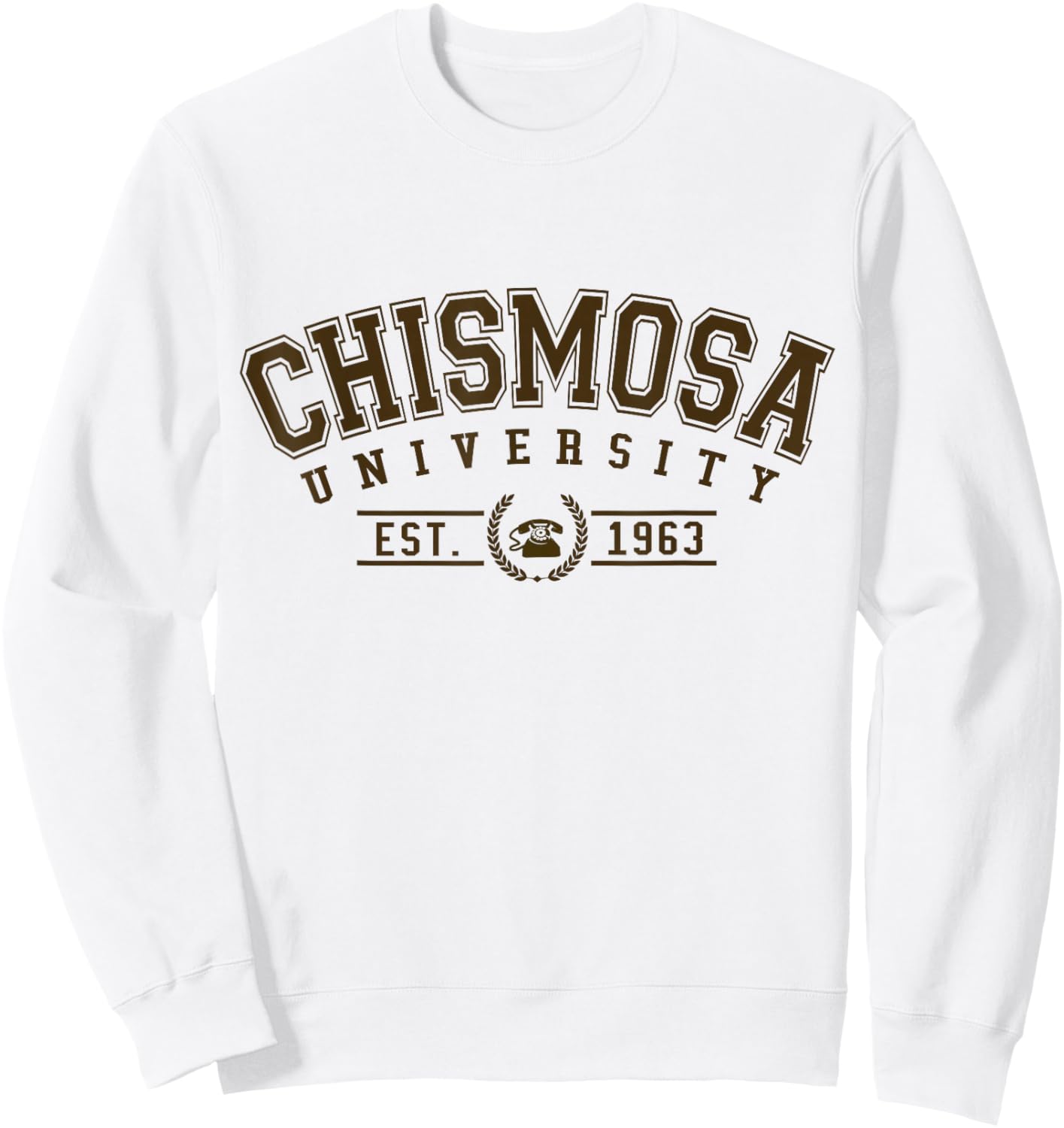 Chismosa University Est.1963, Funny Latina College-Style Sweatshirt - Sweatshirt | White