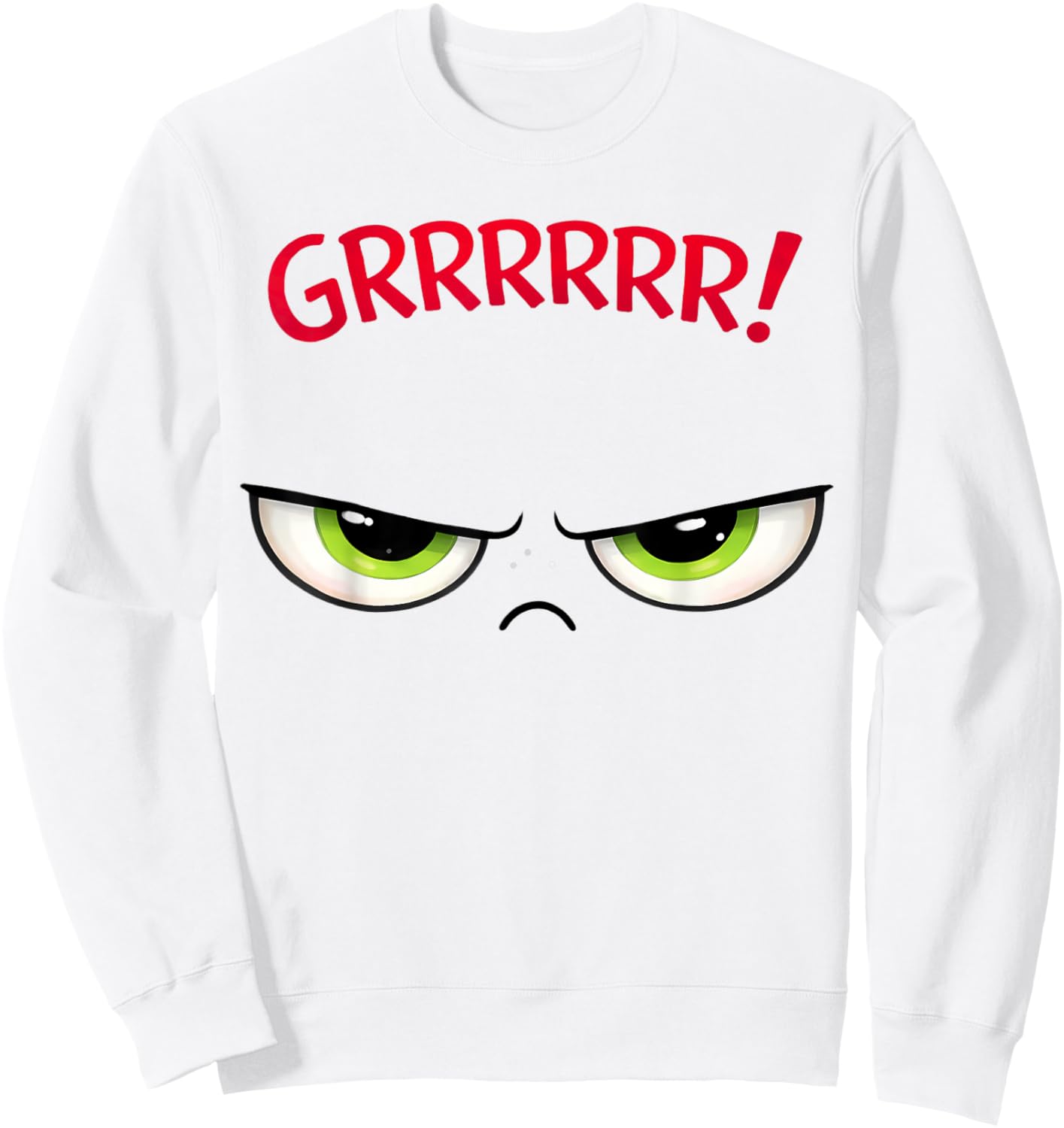 The Green Sour Grape Grrrrrrr Kids Costume Sweatshirt - Sweatshirt | White