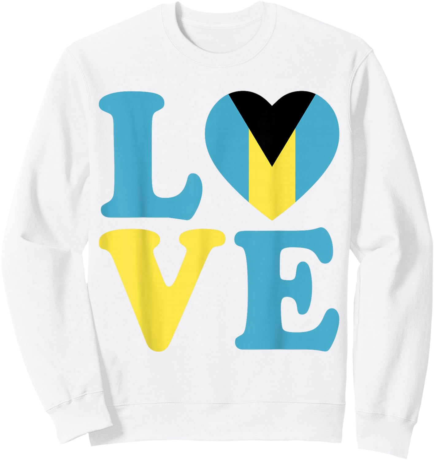 Proud Bahamas Love Nassau Bahamian Flag Family Vacation Trip Sweatshirt - Sweatshirt | White