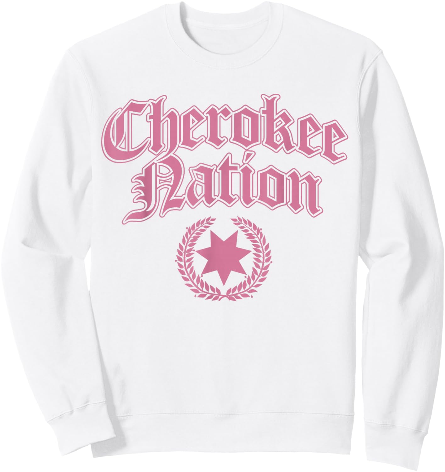Pink Cherokee Nation Women Native American Sweatshirt - Sweatshirt | White